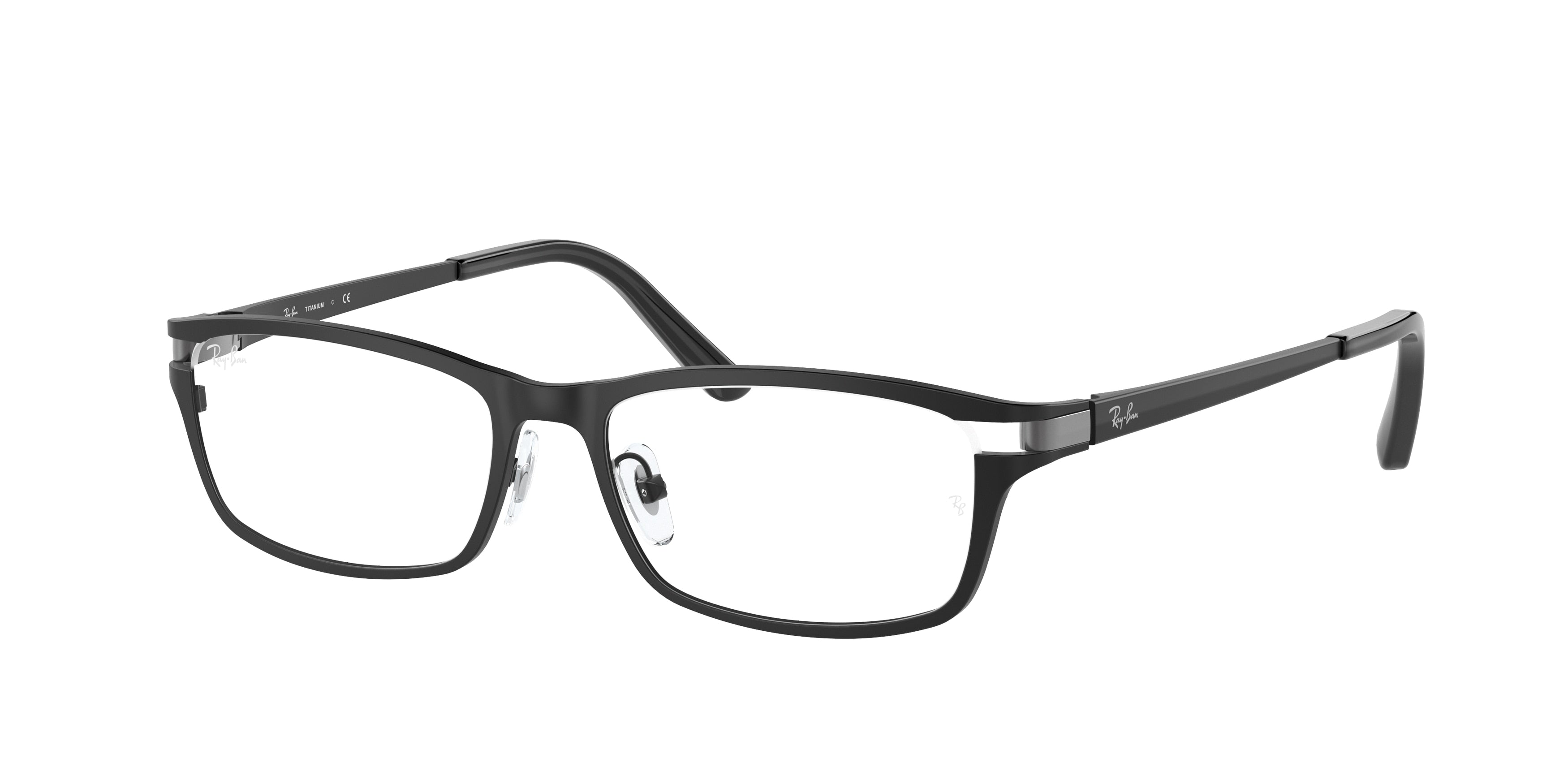 Ray-Ban Optical RX8727D Rectangle Eyeglasses  1074-Black 53-140-16 - Color Map Black