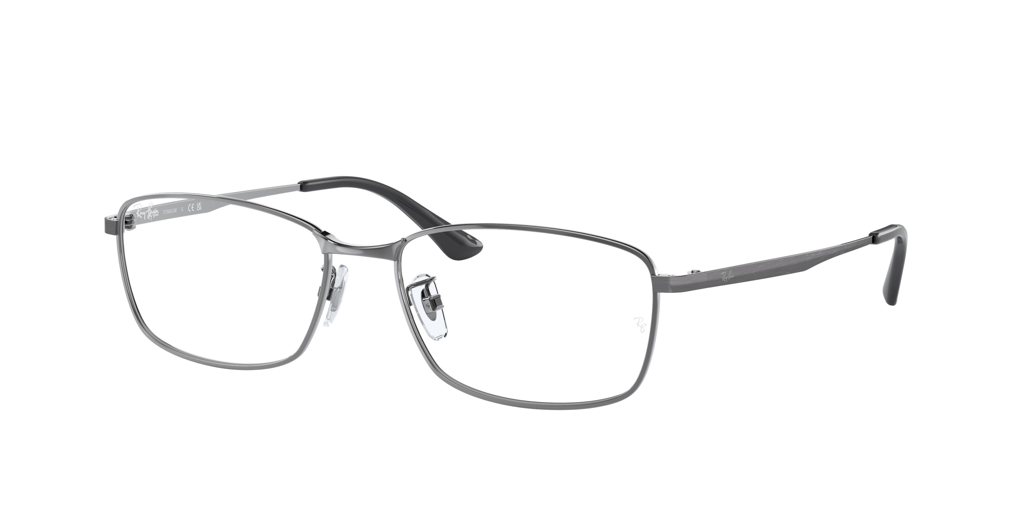 Ray-Ban Optical RX8775D Rectangle Eyeglasses  1047-Gunmetal 56-140-17 - Color Map Grey