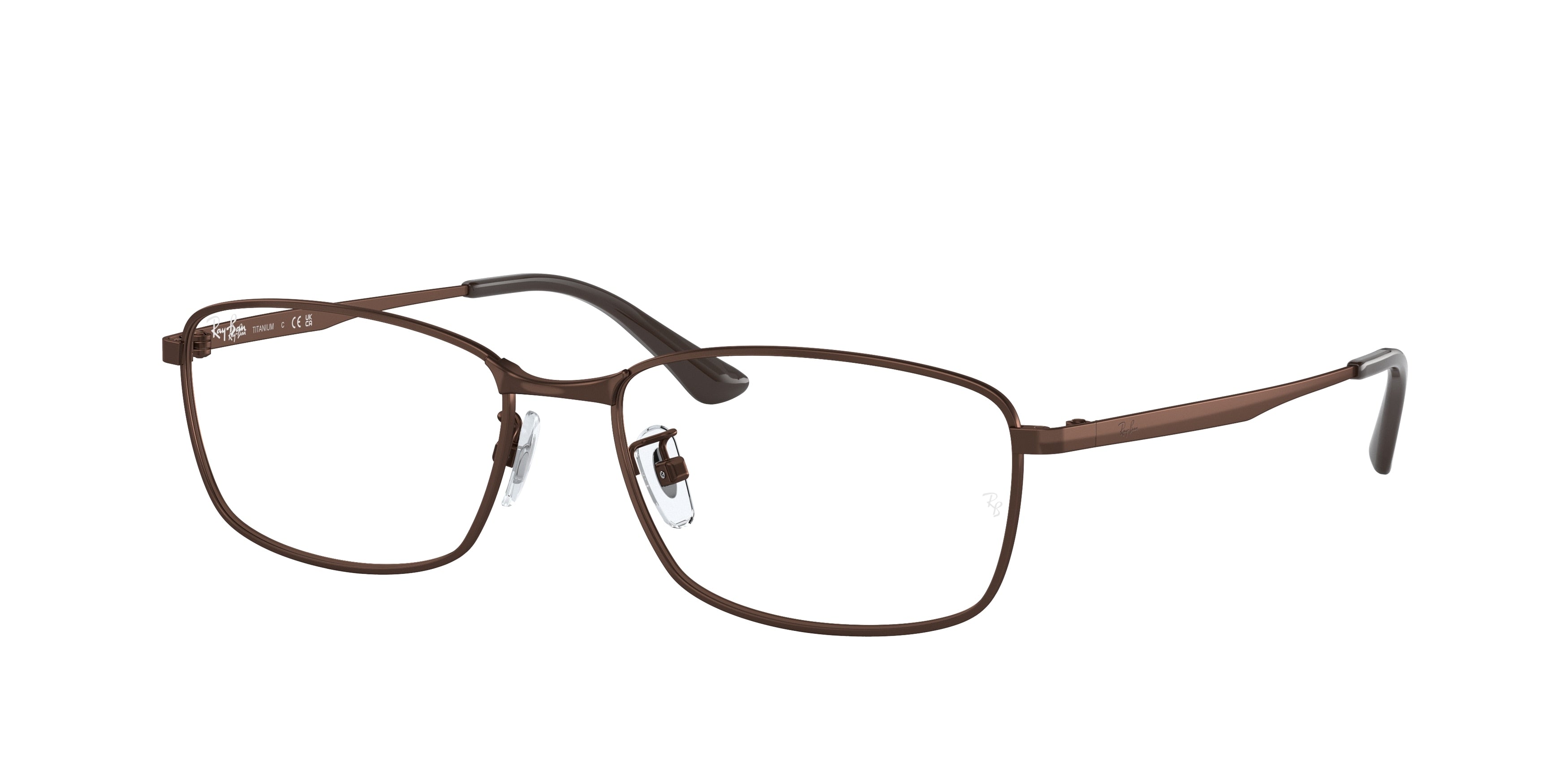 Ray-Ban Optical RX8775D Rectangle Eyeglasses  1121-Brown 56-140-17 - Color Map Brown