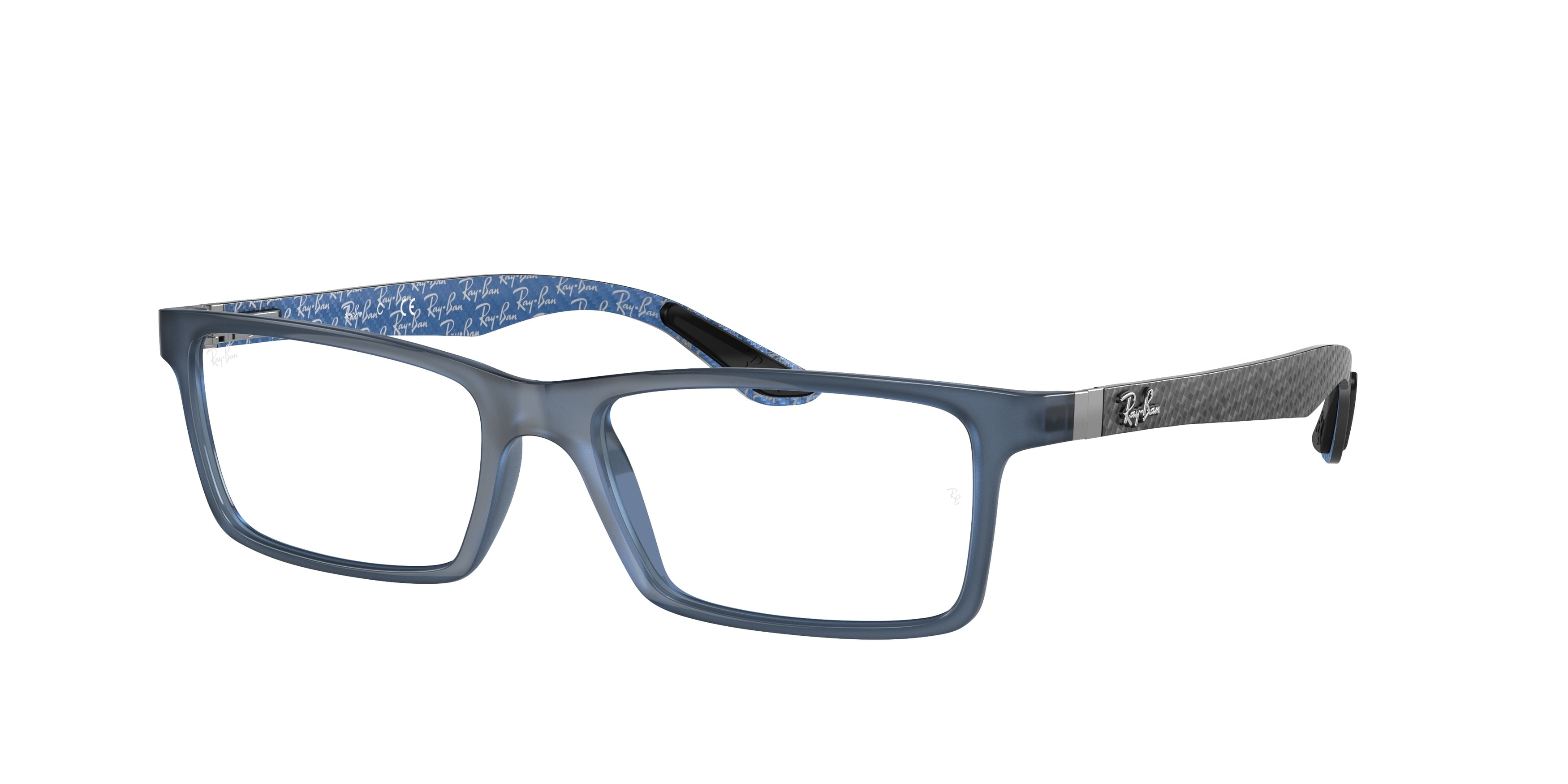 Ray-Ban Optical RX8901 Square Eyeglasses  5262-Blue 53-145-17 - Color Map Blue