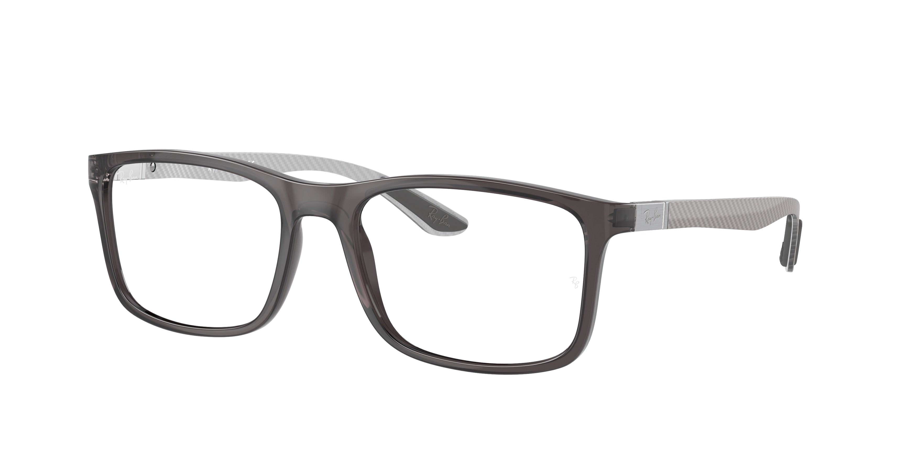 Ray-Ban Optical RX8908 Rectangle Eyeglasses  8061-Transparent Grey 57-150-18 - Color Map Grey