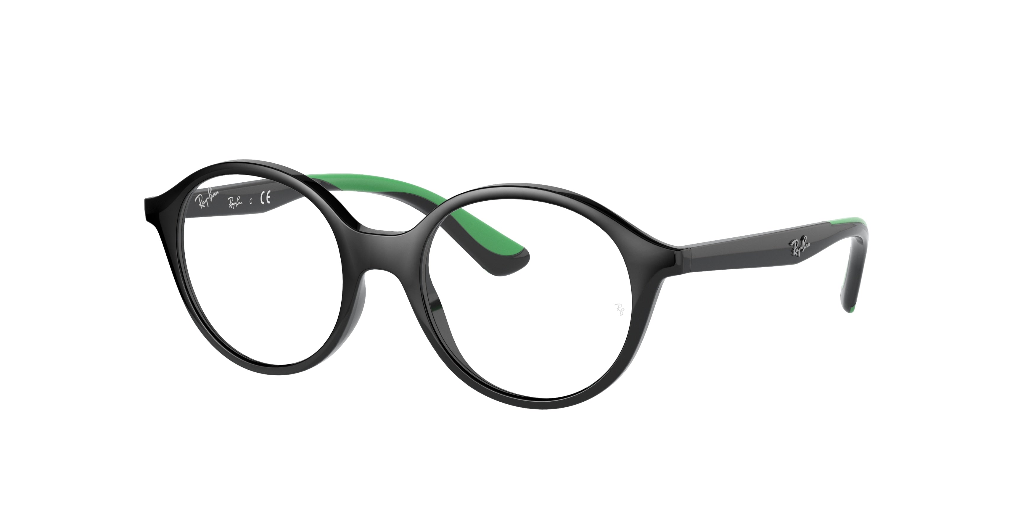 Ray-Ban Junior Vista RY1606 Round Eyeglasses  3773-Black 44-130-17 - Color Map Black