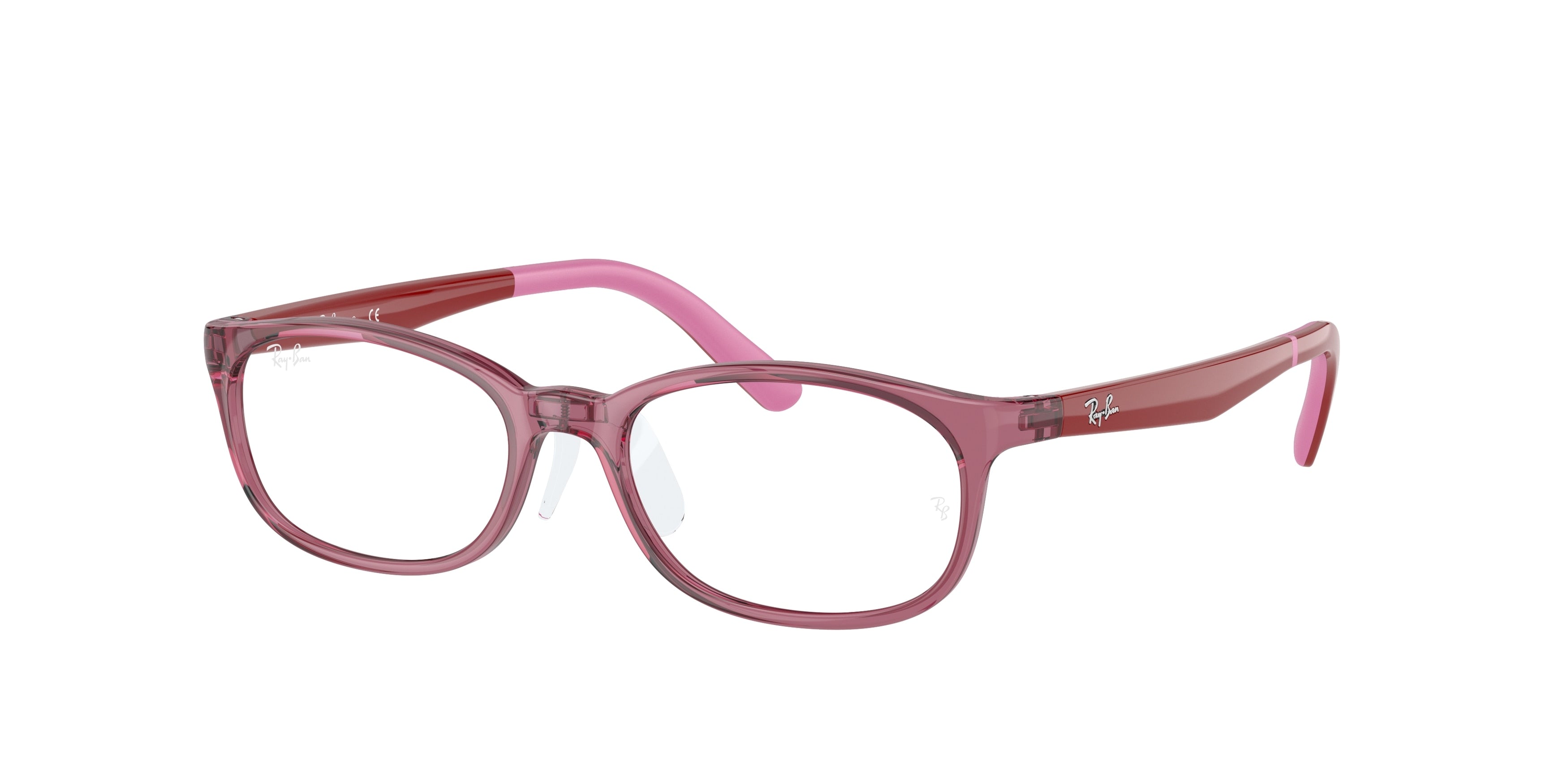 Ray-Ban Junior Vista RY1613D Pillow Eyeglasses  3777-Transparent Pink 49-140-16 - Color Map Pink