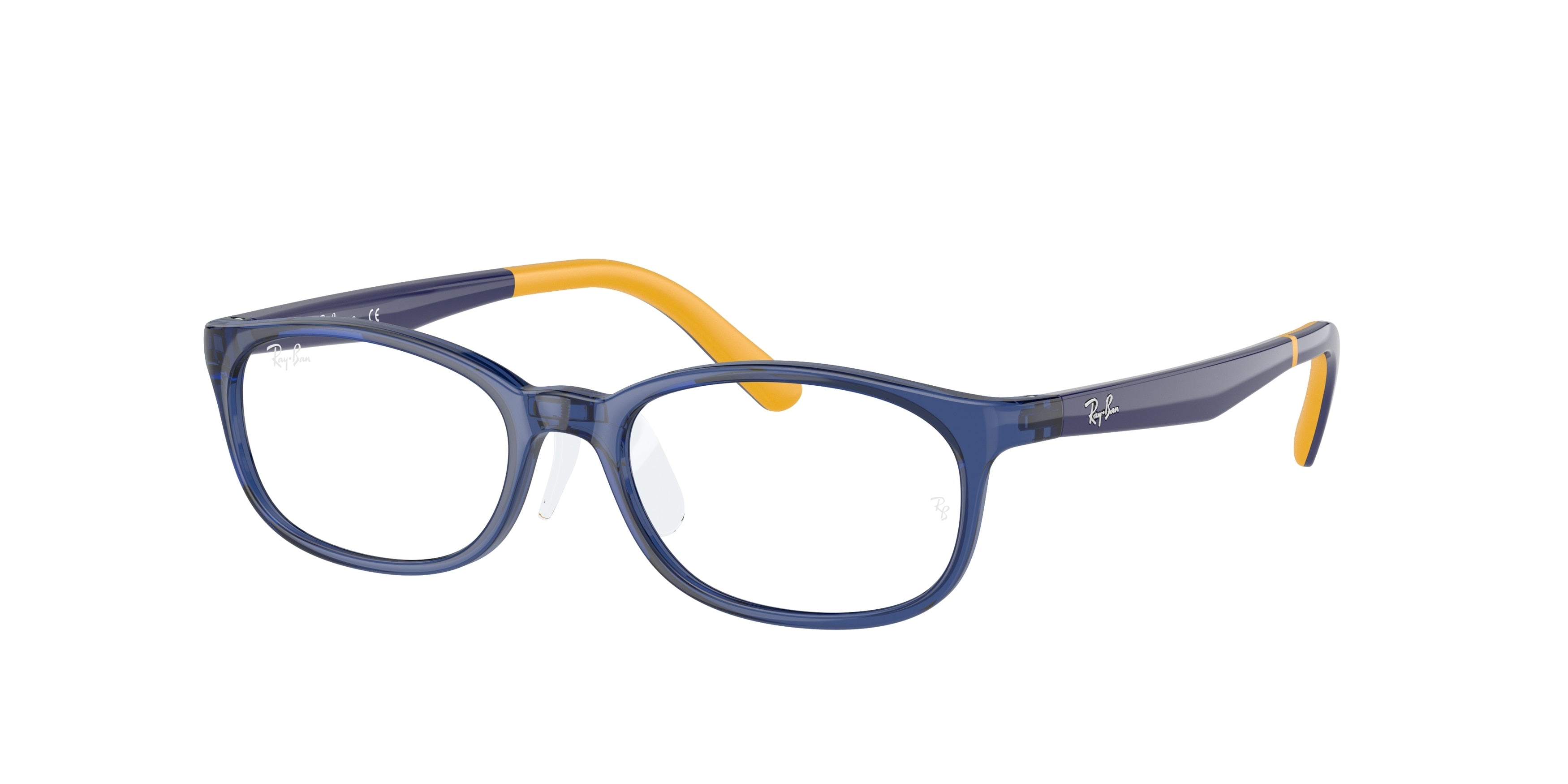 Ray-Ban Junior Vista RY1613D Pillow Eyeglasses  3907-Transparent Blue 49-140-16 - Color Map Blue