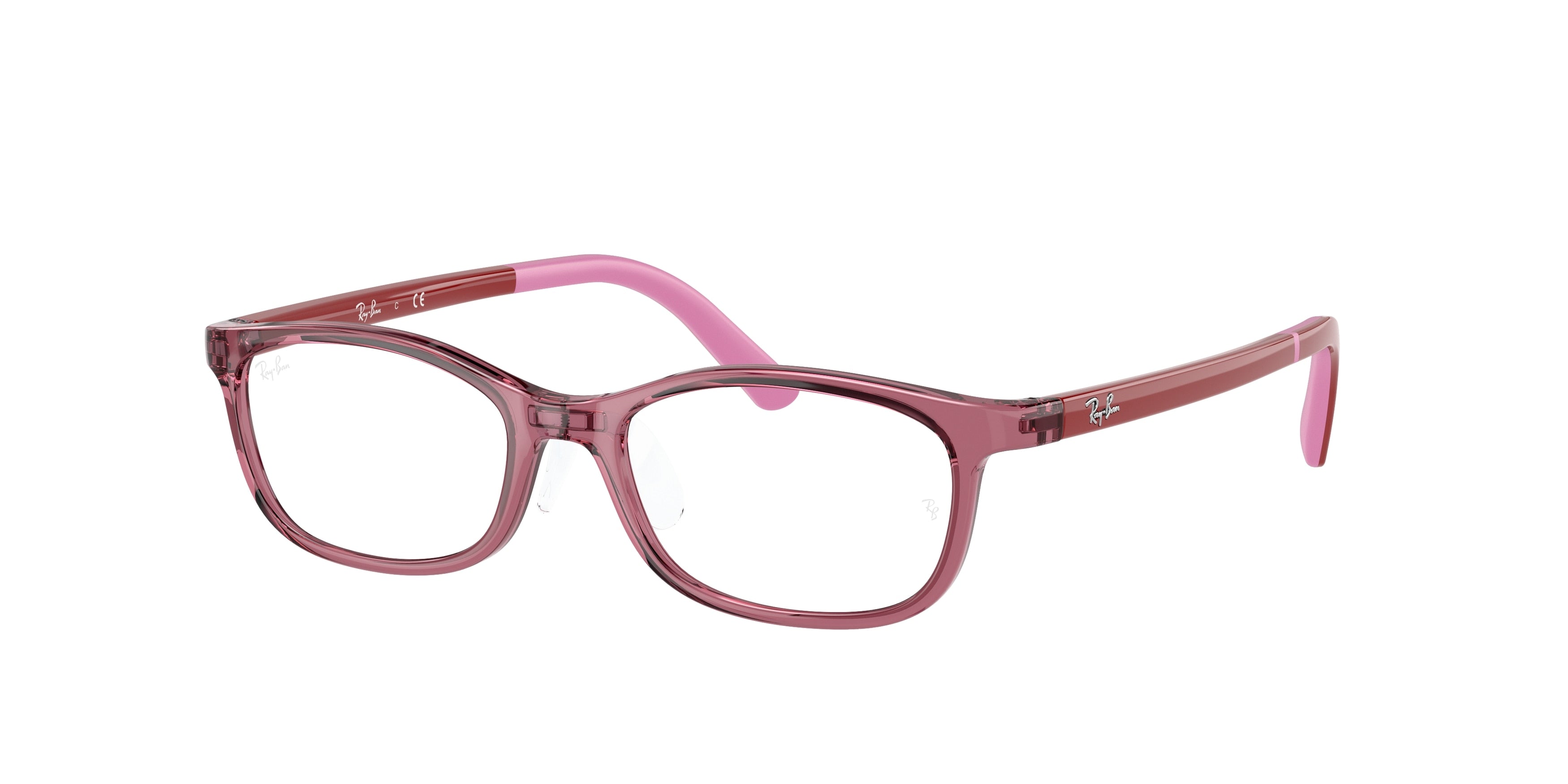 Ray-Ban Junior Vista RY1615D Pillow Eyeglasses  3777-Transparent Pink 48-140-16 - Color Map Pink