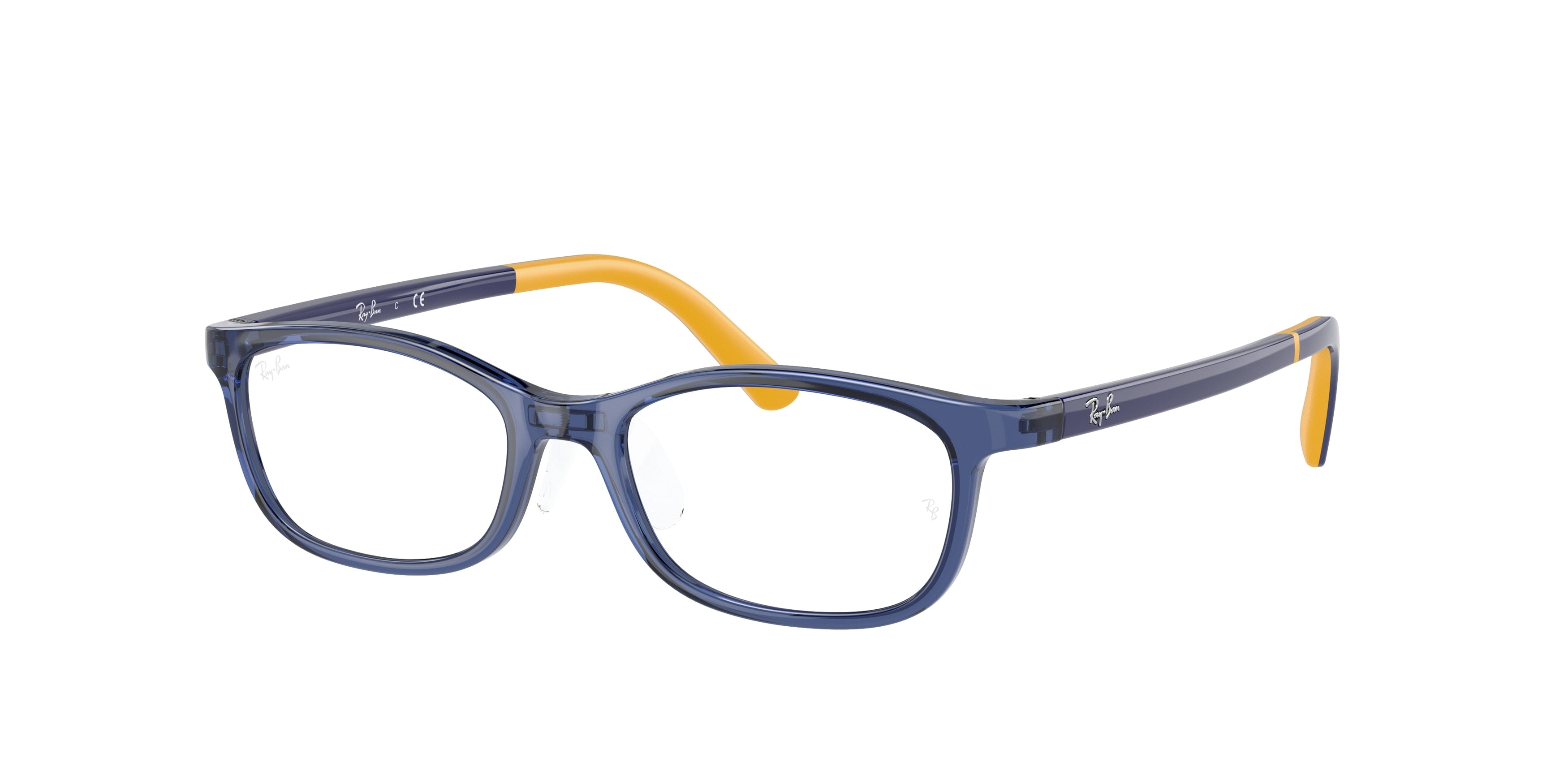 Ray-Ban Junior Vista RY1615D Pillow Eyeglasses  3907-Transparent Blue 48-140-16 - Color Map Blue