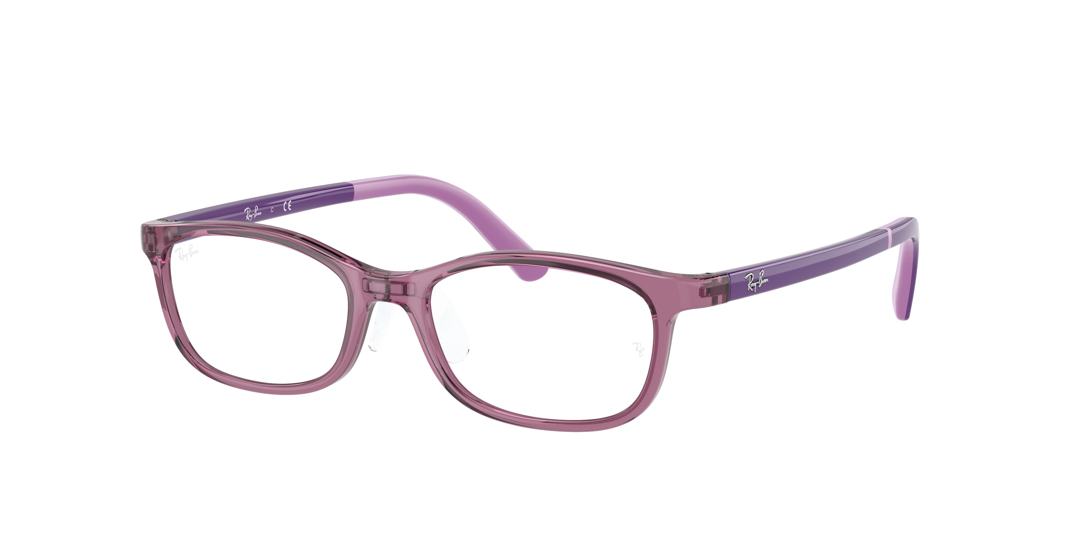 Ray-Ban Junior Vista RY1615D Pillow Eyeglasses  3909-Transparent Purple 48-140-16 - Color Map Violet