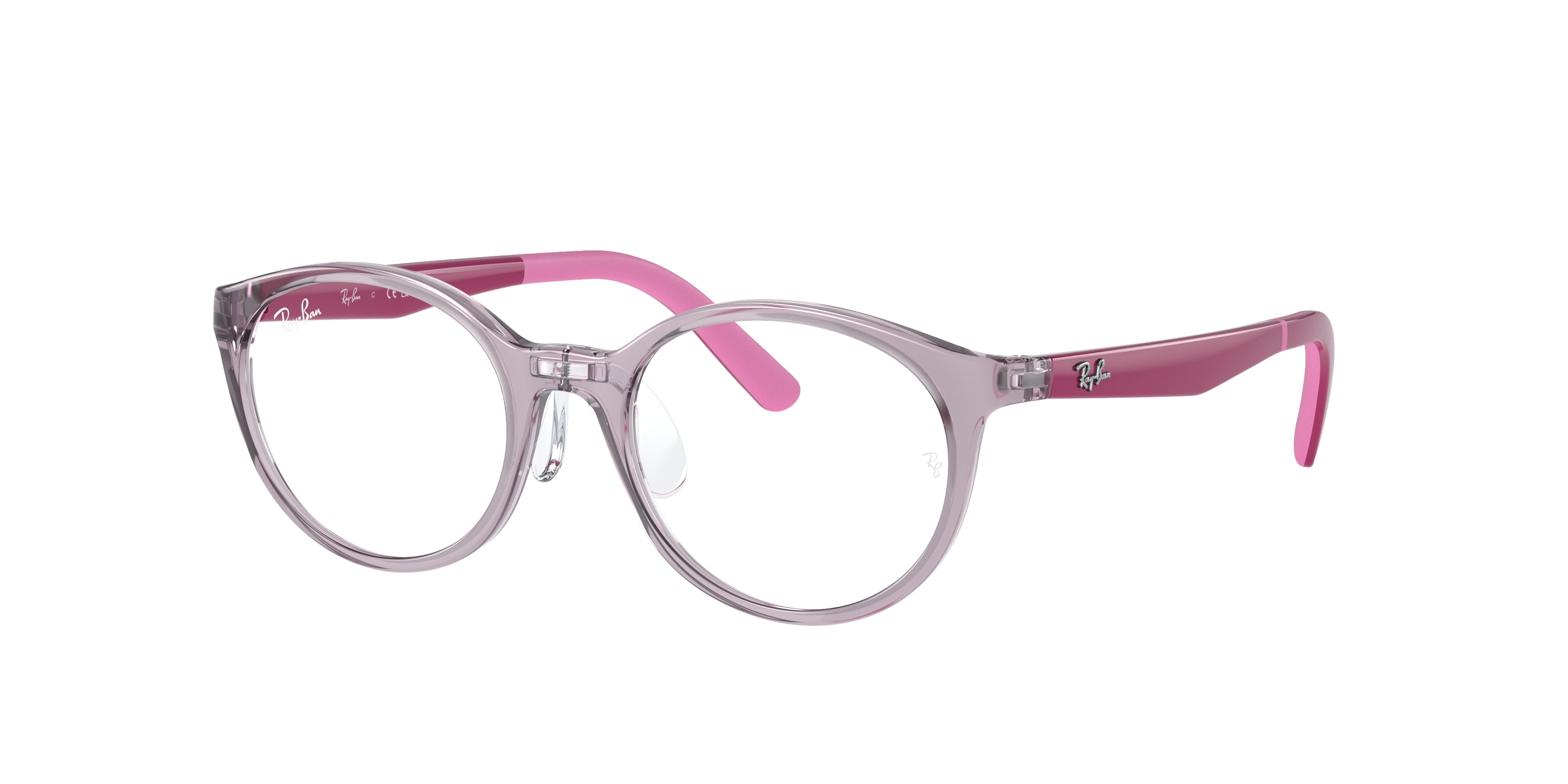 Ray-Ban Junior Vista RY1625D Phantos Eyeglasses  3912-Transparent Pink 47-140-17 - Color Map Pink