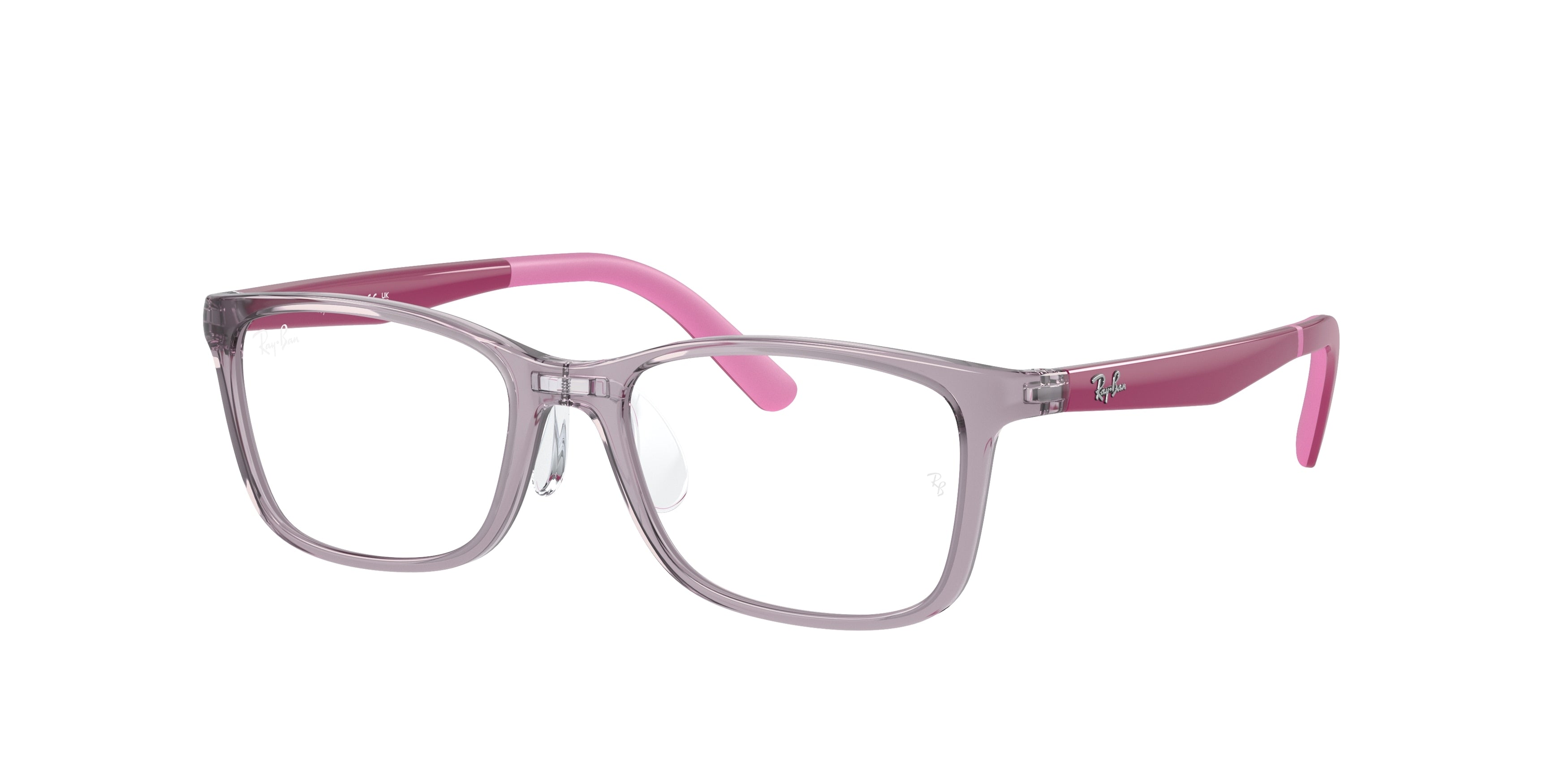 Ray-Ban Junior Vista RY1626D Rectangle Eyeglasses  3912-Transparent Pink 49-140-16 - Color Map Pink