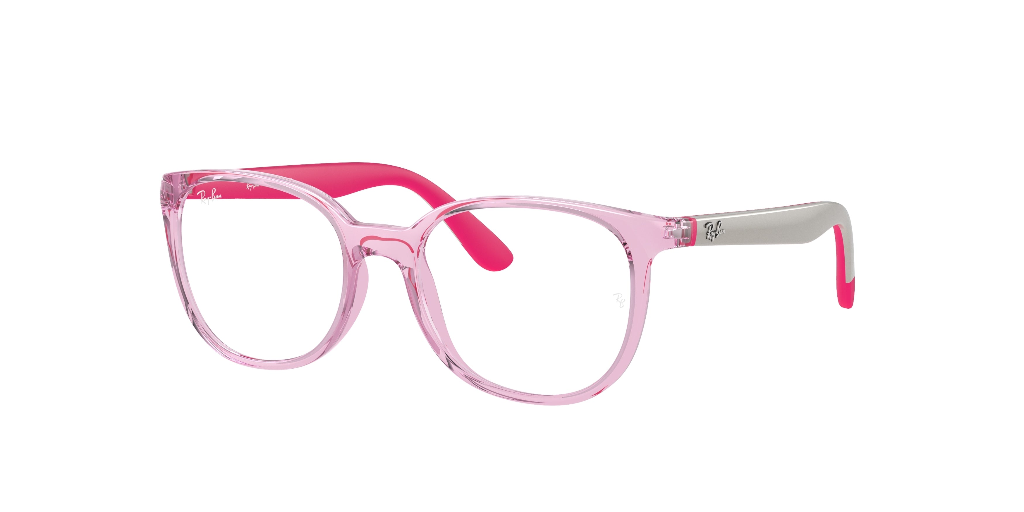 Ray-Ban Junior Vista RY1631 Phantos Eyeglasses  3976-Transparent Pink 47-130-16 - Color Map Pink