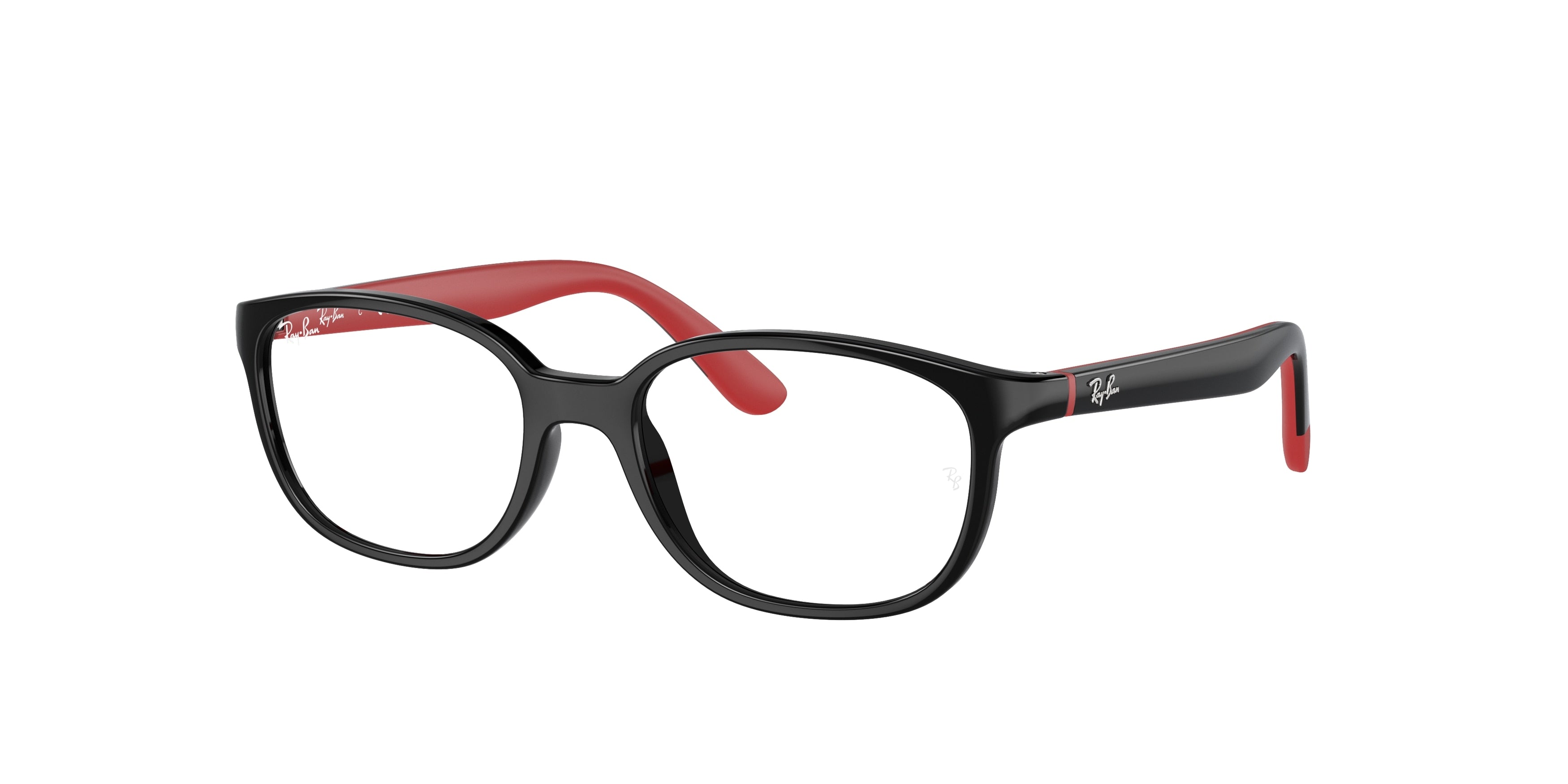 Ray-Ban Junior Vista RY1632F Phantos Eyeglasses  3928-Black On Red 48-130-16 - Color Map Black