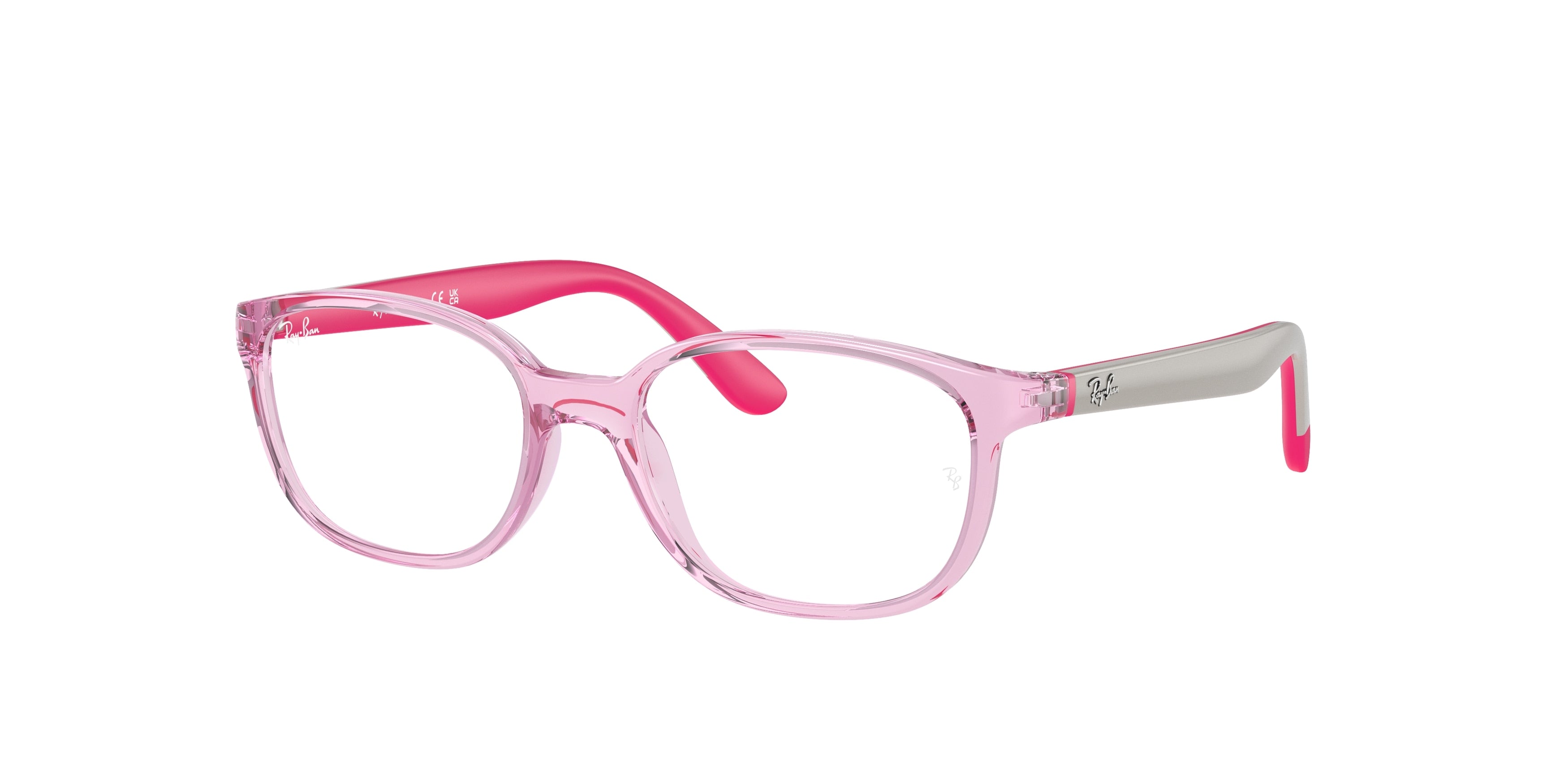 Ray-Ban Junior Vista RY1632 Phantos Eyeglasses  3976-Transparent Pink 48-130-16 - Color Map Pink