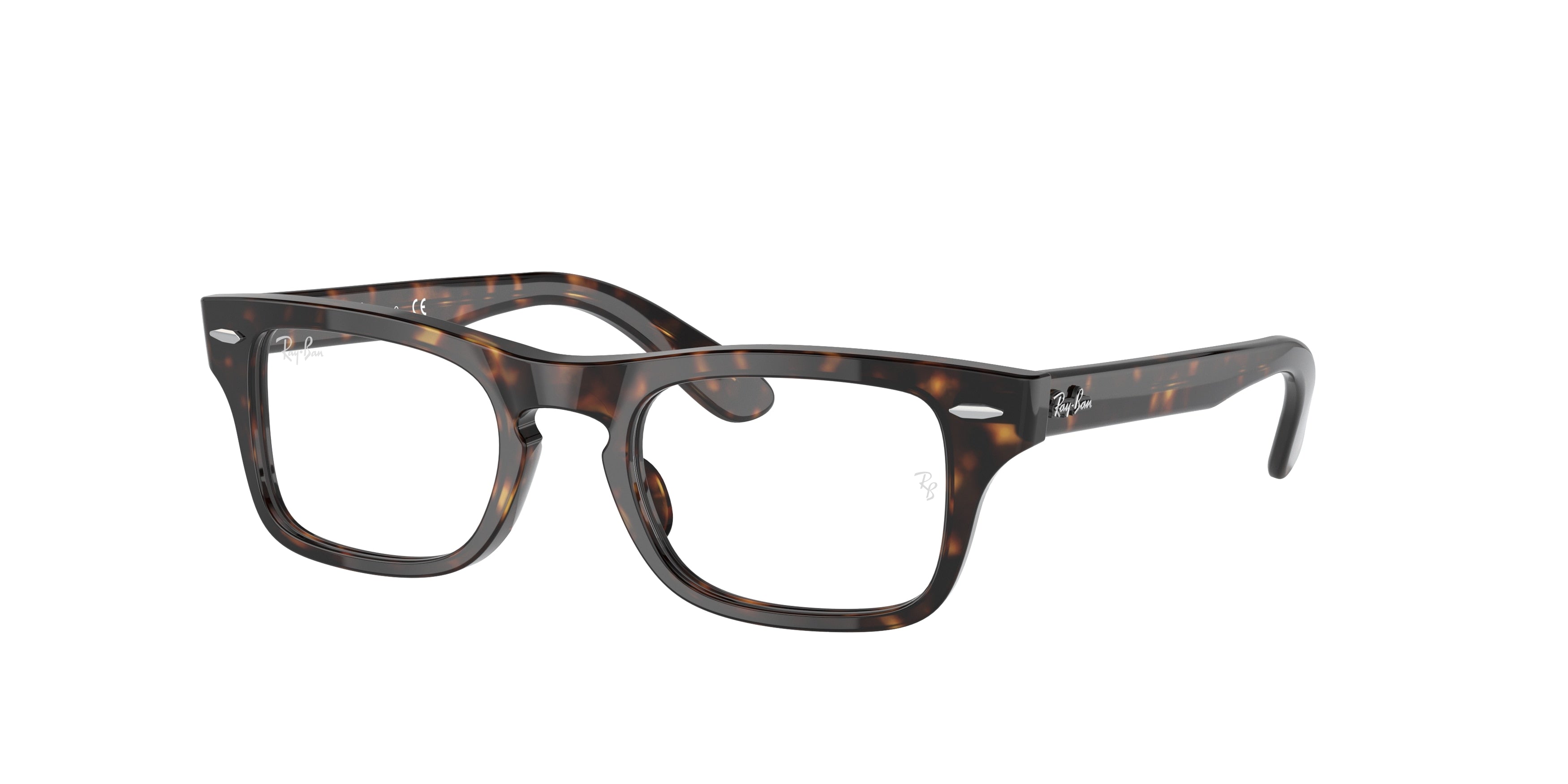 Ray-Ban Junior Vista JUNIOR BURBANK RY9083V Rectangle Eyeglasses  3887-Havana 43-130-19 - Color Map Tortoise