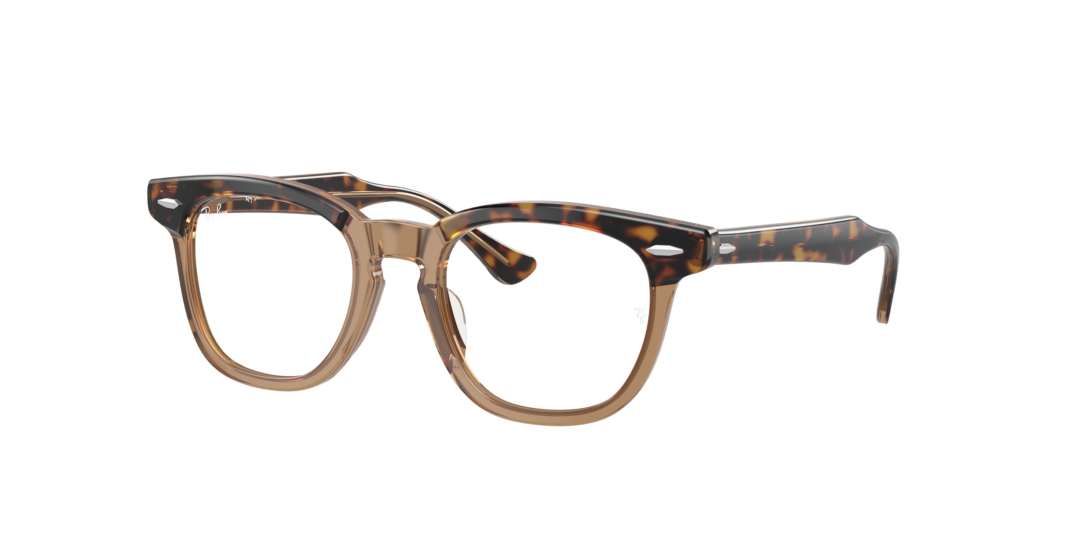 Ray-Ban Junior Vista RY9098V Square Eyeglasses  3958-Havana On Transparent 45-130-18 - Color Map Brown