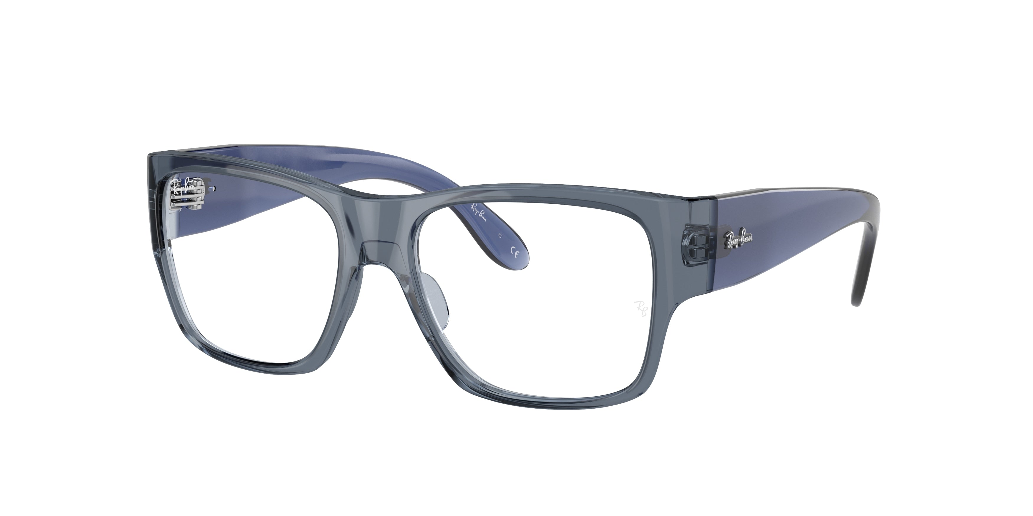 Ray-Ban Junior Vista JUNIOR WAYFARER NOMAD RY9287V Square Eyeglasses  3901-Transparent Blue 48-130-16 - Color Map Blue