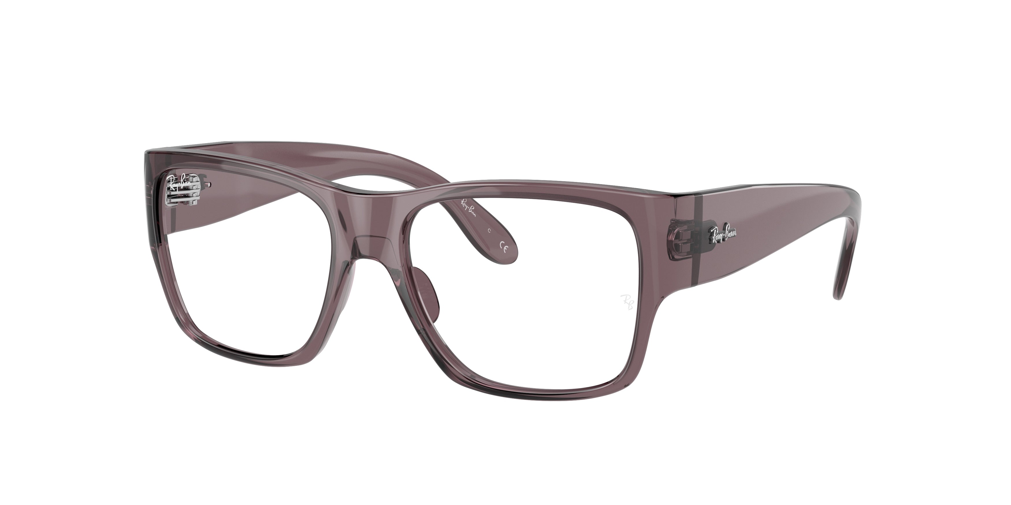 Ray-Ban Junior Vista JUNIOR WAYFARER NOMAD RY9287V Square Eyeglasses  3902-Transparent Dark Brown 51-130-16 - Color Map Brown