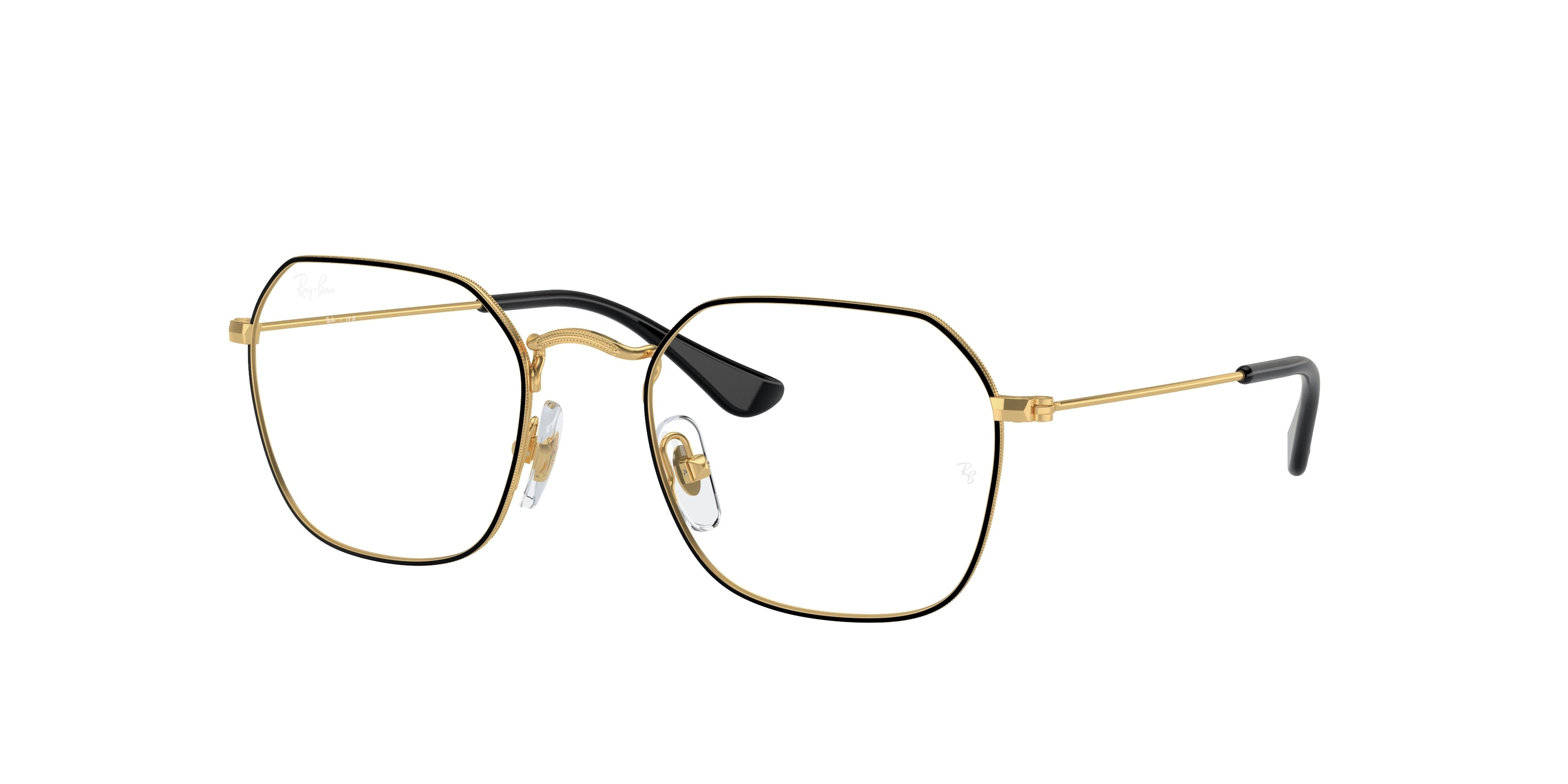 Ray-Ban Junior Vista RY9594V Irregular Eyeglasses  4086-Black On Gold 47-130-19 - Color Map Black