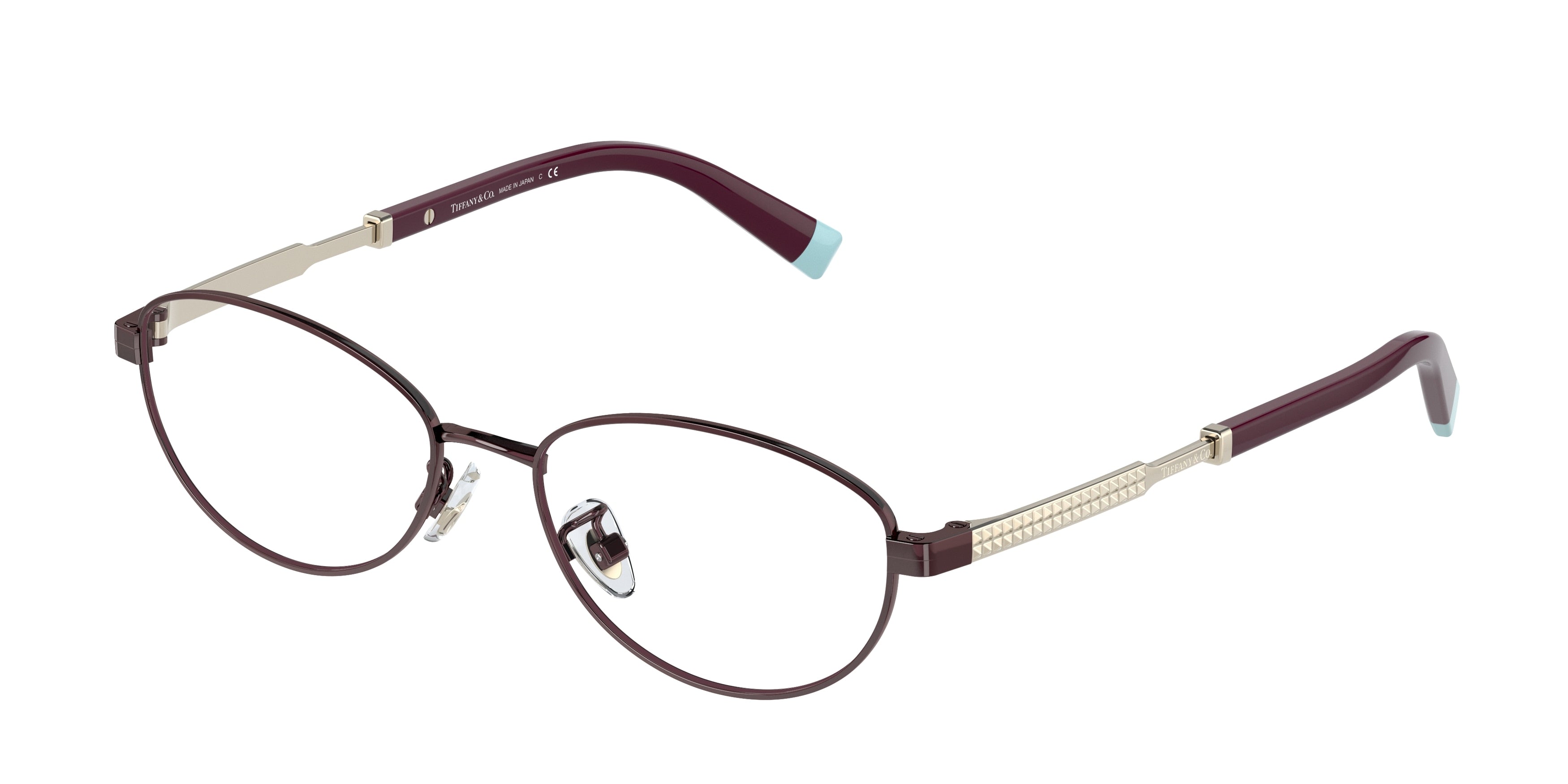 Tiffany TF1144TD Oval Eyeglasses  6015-Bordeaux 51-145-16 - Color Map Red