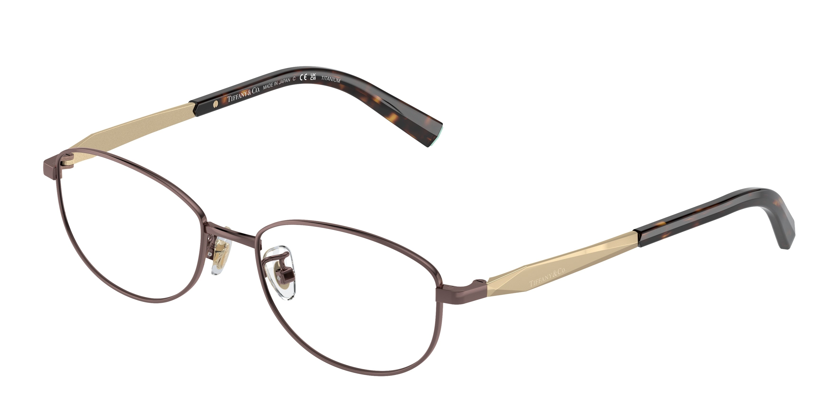 Tiffany TF1154TD Oval Eyeglasses  6046-Brown 52-140-17 - Color Map Brown