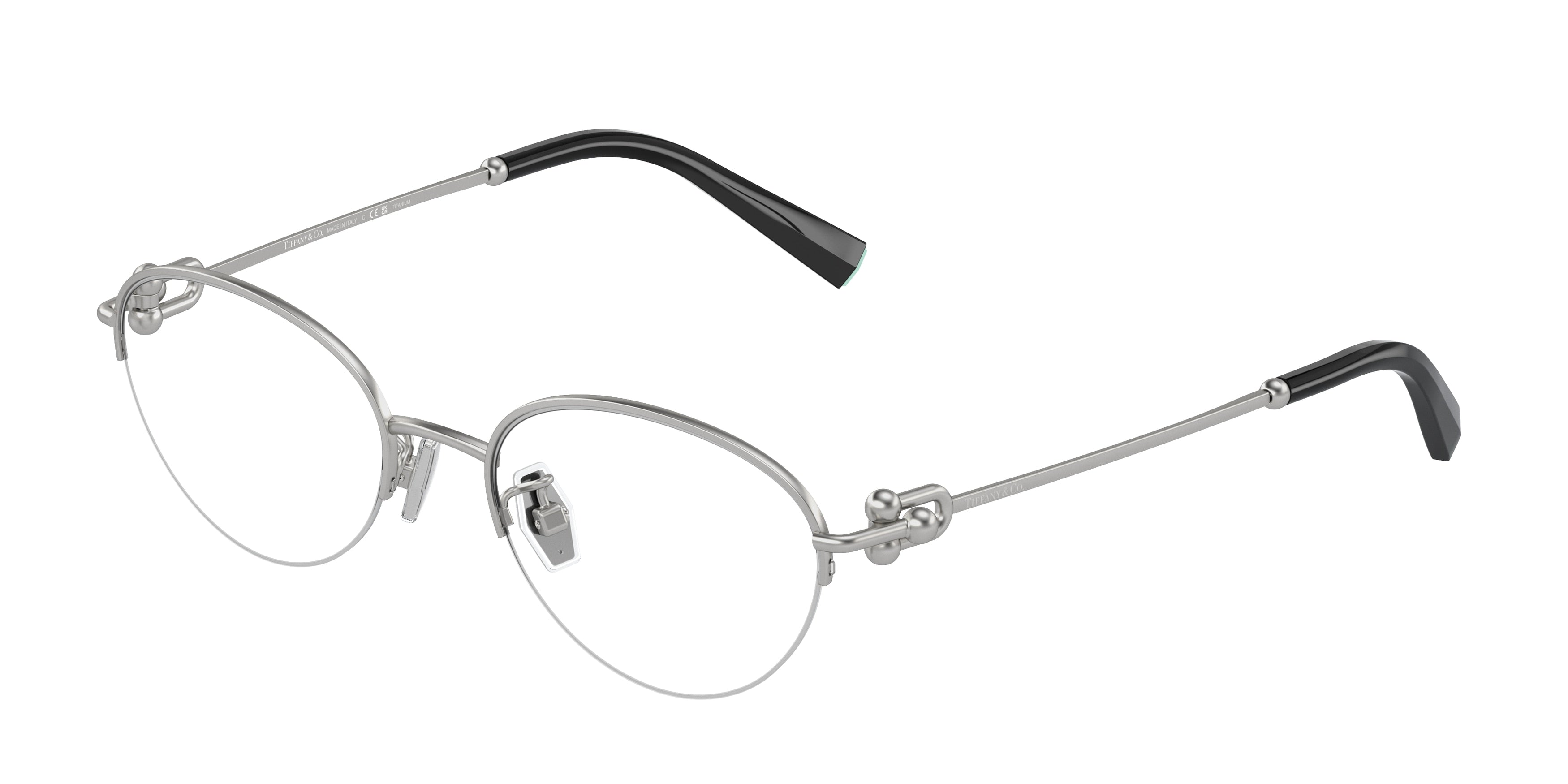 Tiffany TF1158TD Oval Eyeglasses  6001-Silver Opaque 50-140-18 - Color Map Silver