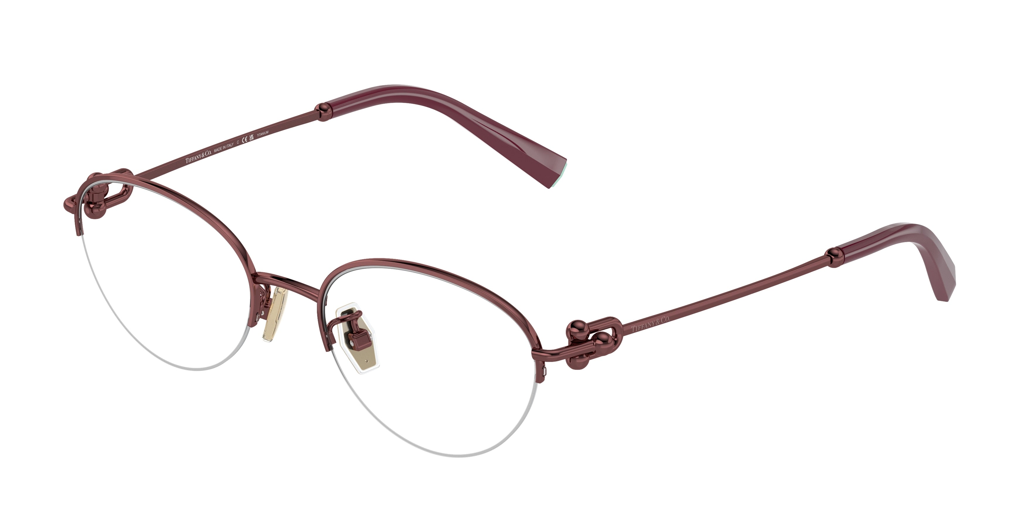 Tiffany TF1158TD Oval Eyeglasses  6015-Bordeaux 50-140-18 - Color Map Red