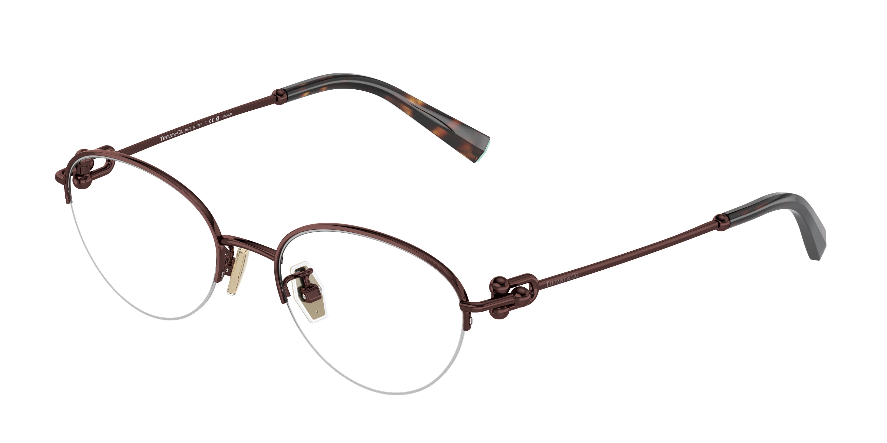 Tiffany TF1158TD Oval Eyeglasses  6046-Brown 50-140-18 - Color Map Brown