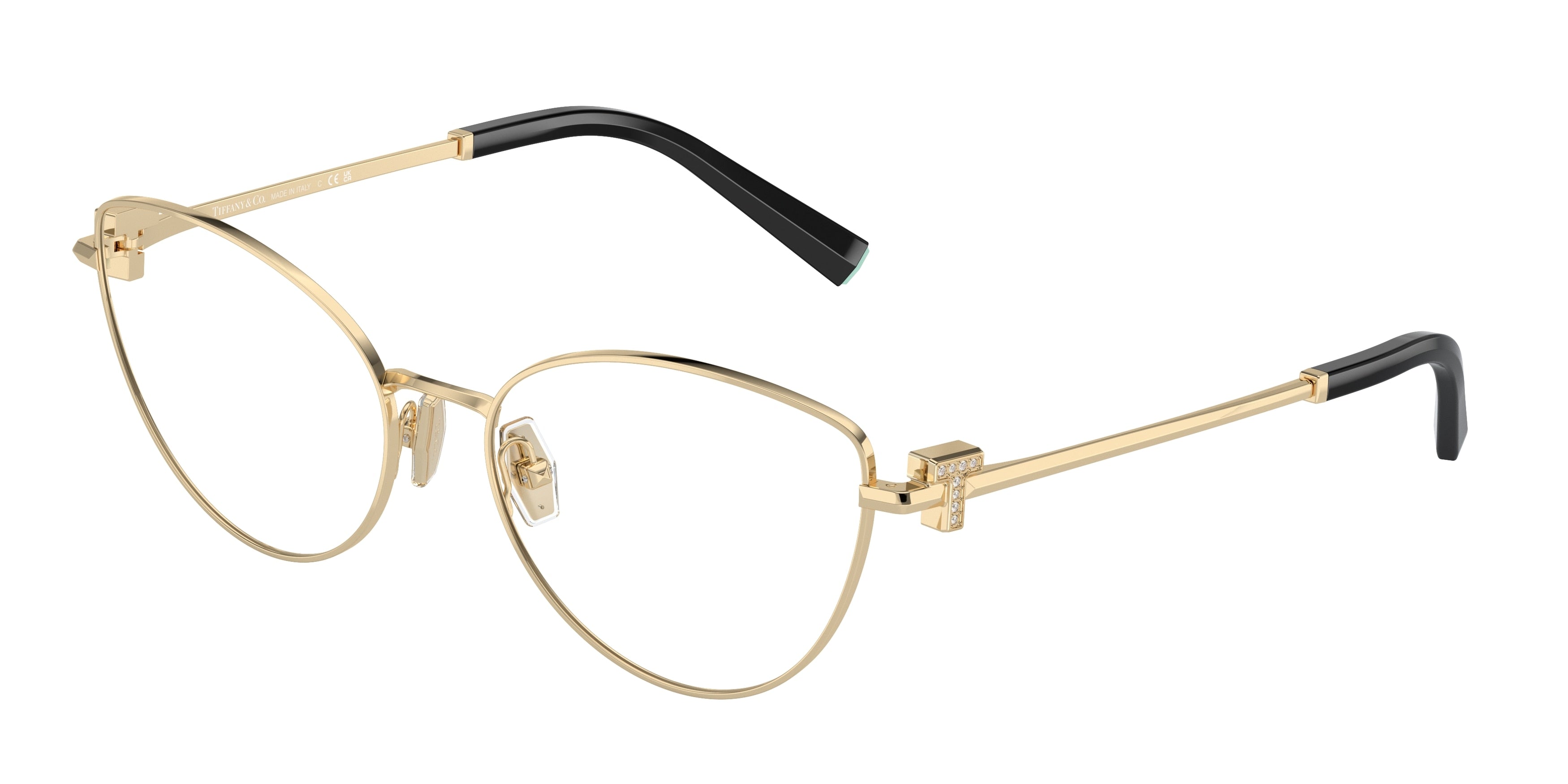 Tiffany TF1159B Cat Eye Eyeglasses  6021-Pale Gold 56-140-17 - Color Map Gold