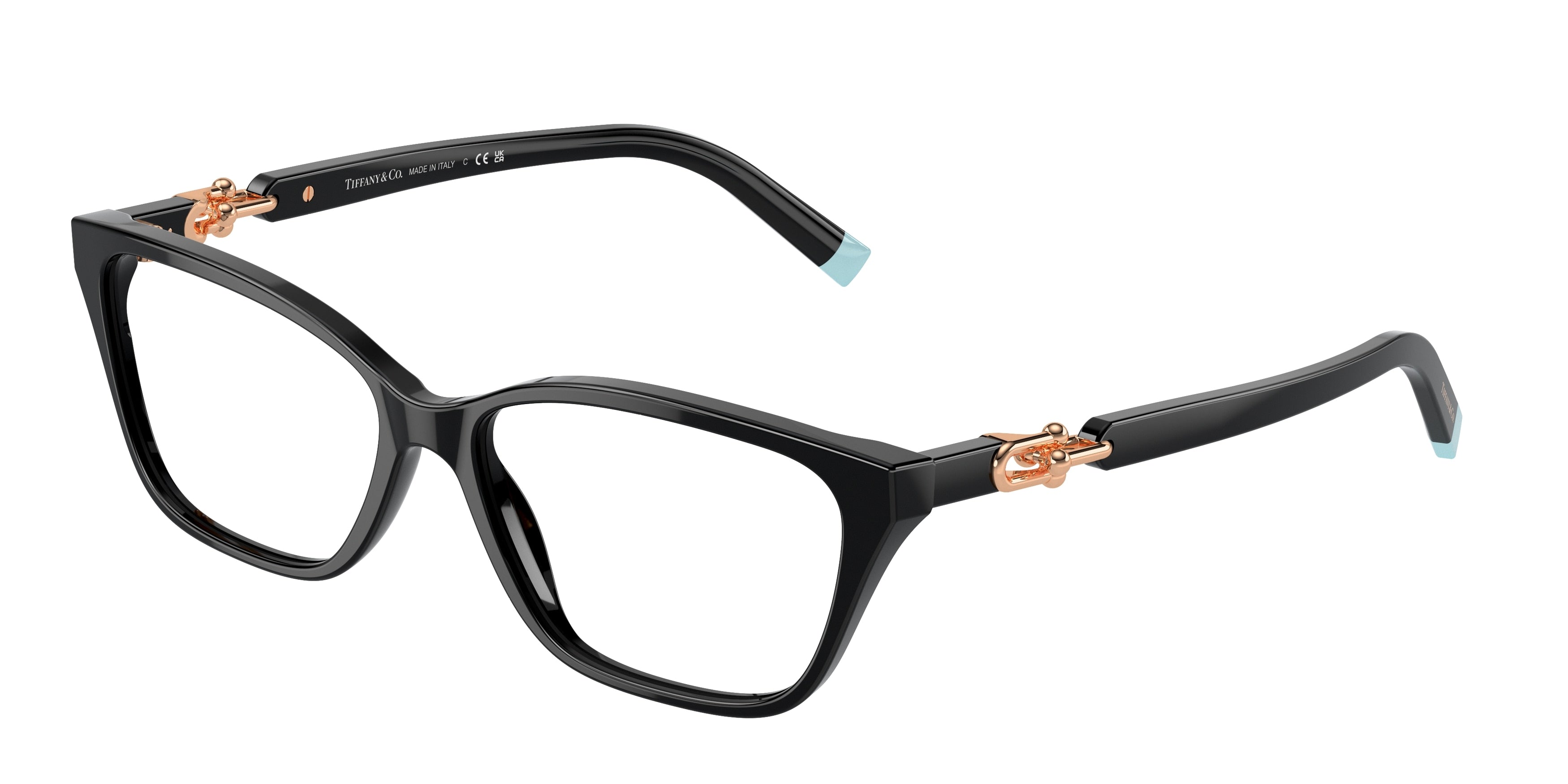 Tiffany TF2229 Rectangle Eyeglasses  8420-Black 55-140-15 - Color Map Black