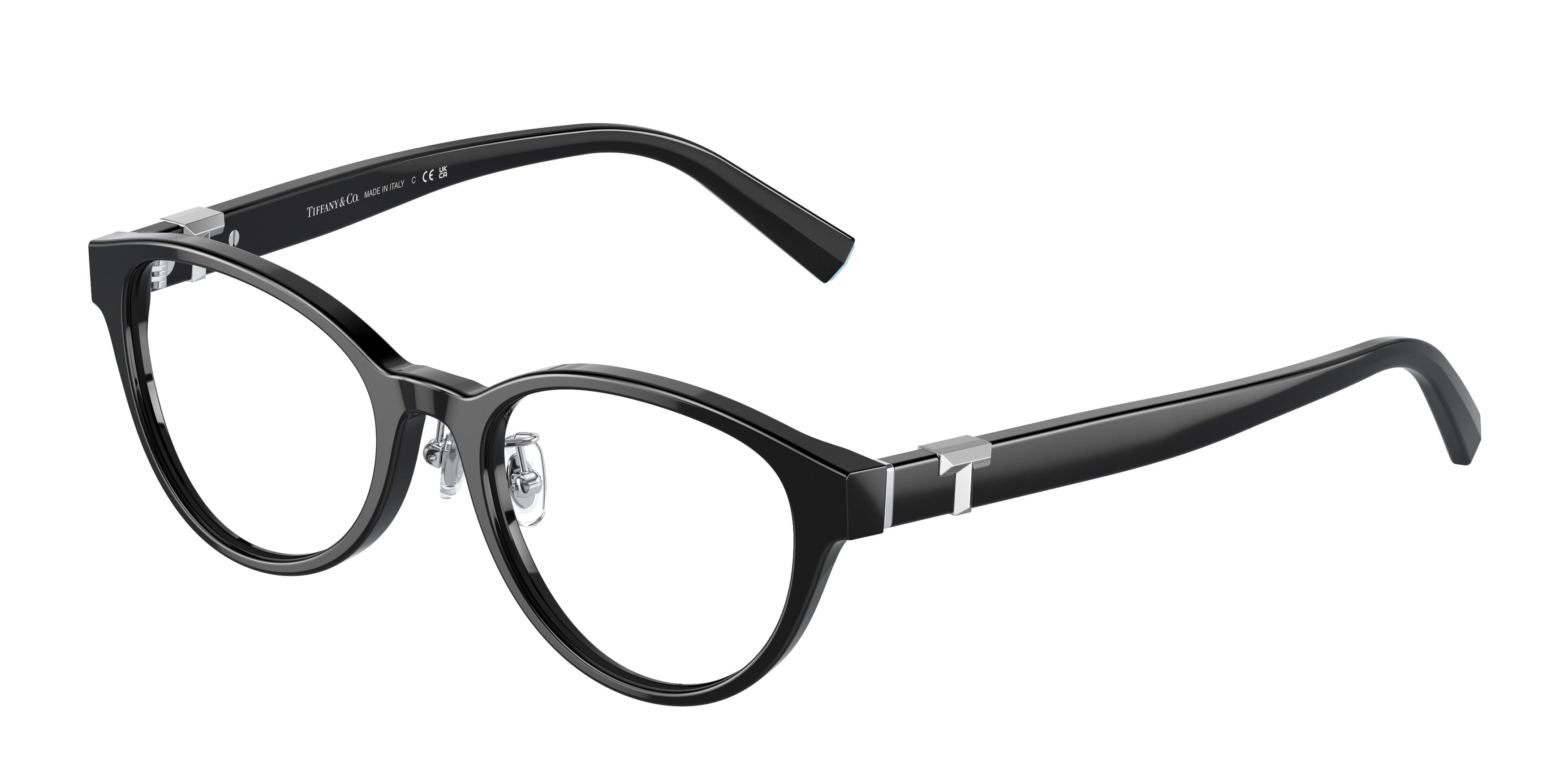 Tiffany TF2236D Oval Eyeglasses  8001-Black 48-140-17 - Color Map Black