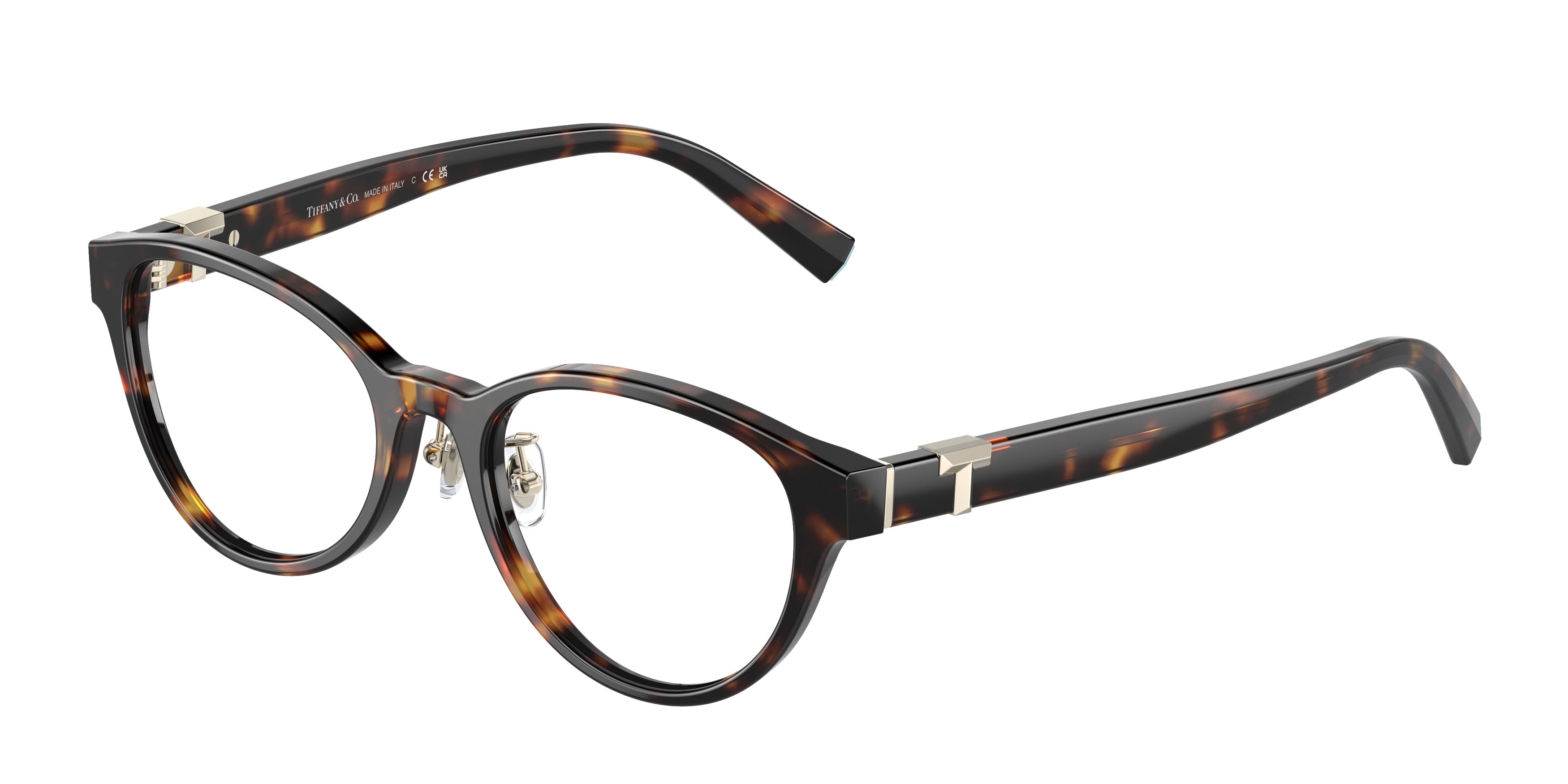 Tiffany TF2236D Oval Eyeglasses  8015-Havana 48-140-17 - Color Map Tortoise