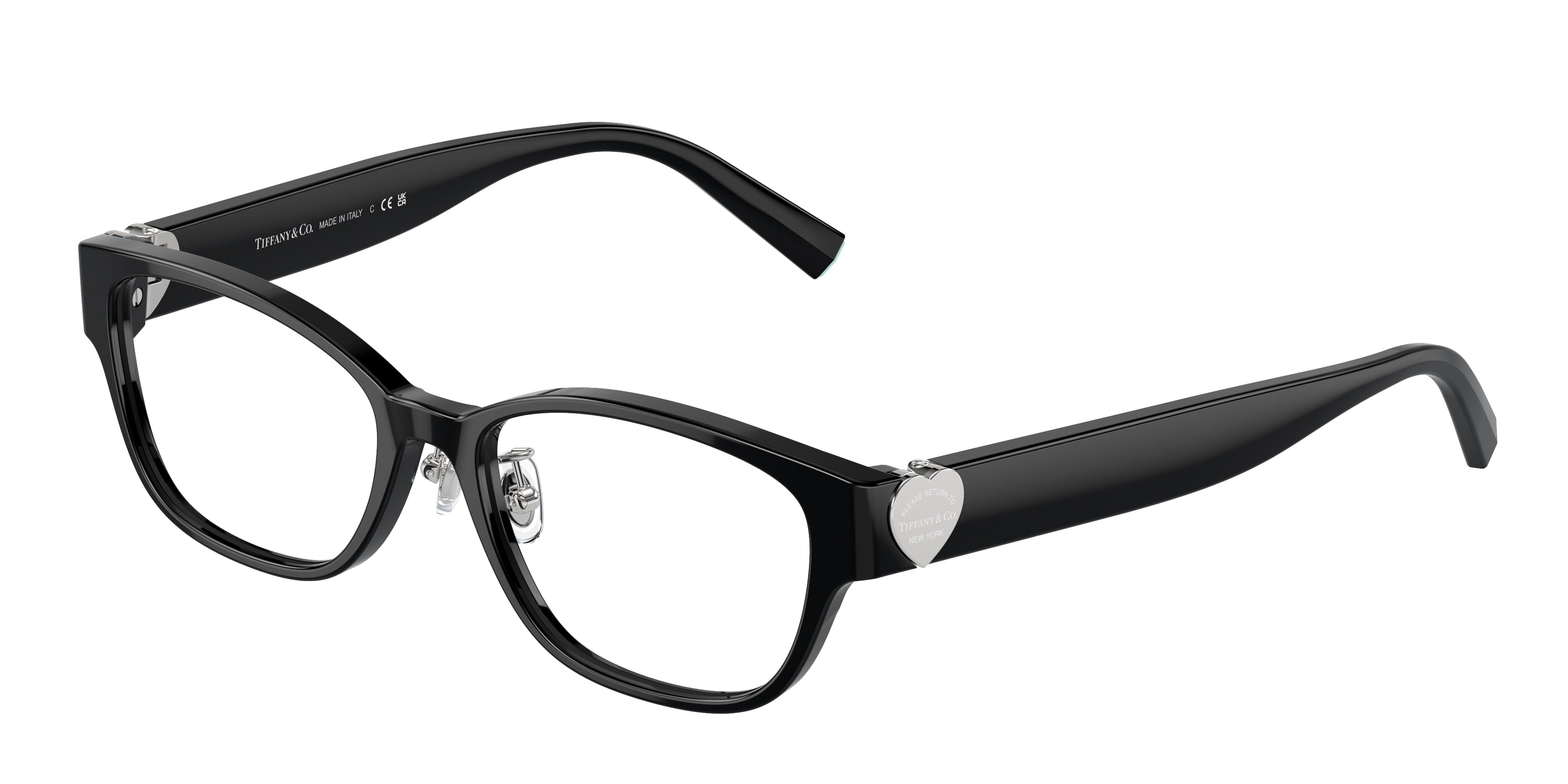 Tiffany TF2243D Pillow Eyeglasses  8001-Black 51-140-16 - Color Map Black