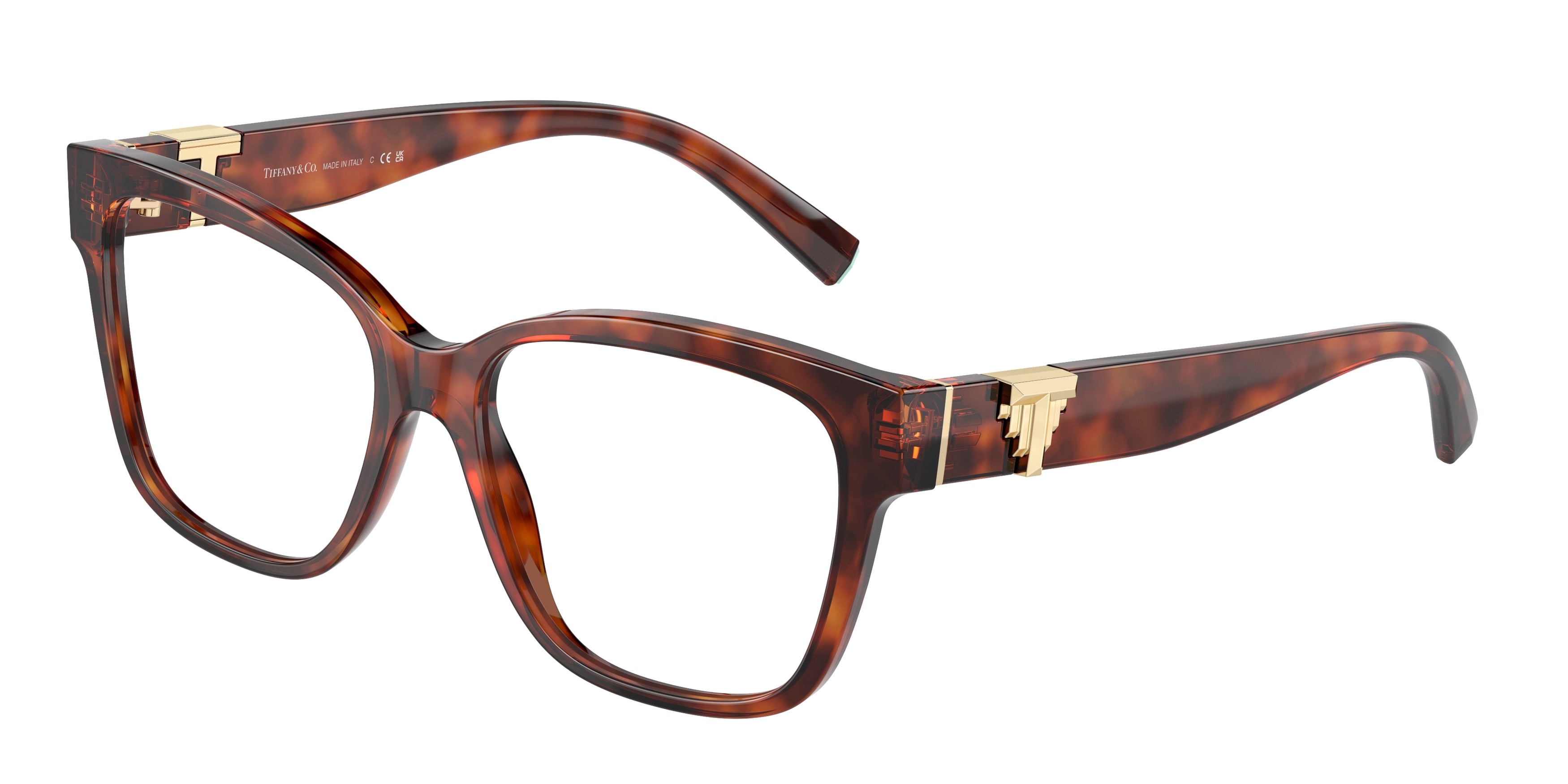 Tiffany TF2246F Square Eyeglasses  8002-Havana 54-140-16 - Color Map Tortoise