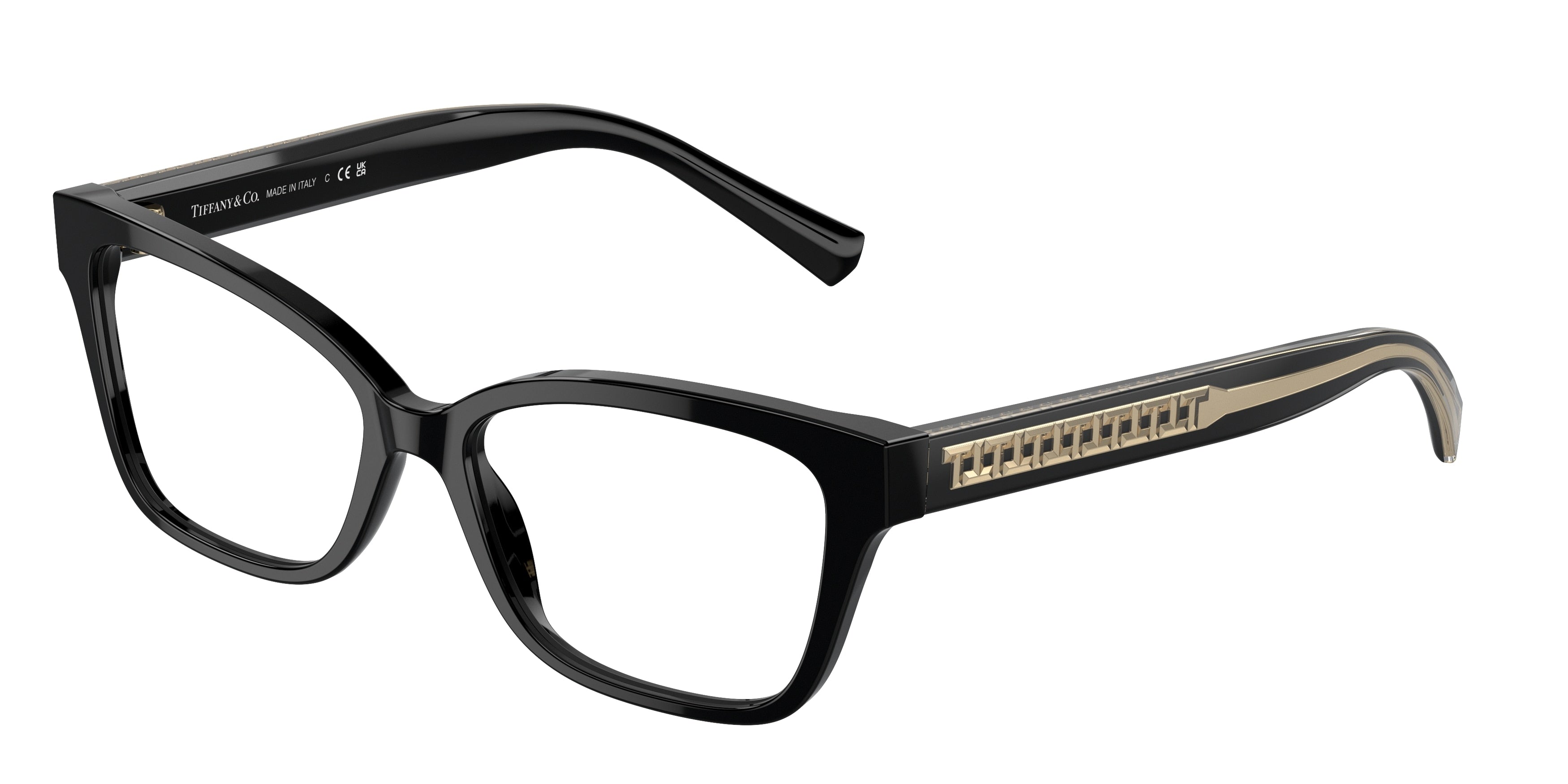 Tiffany TF2249 Butterfly Eyeglasses  8001-Black 54-140-16 - Color Map Black