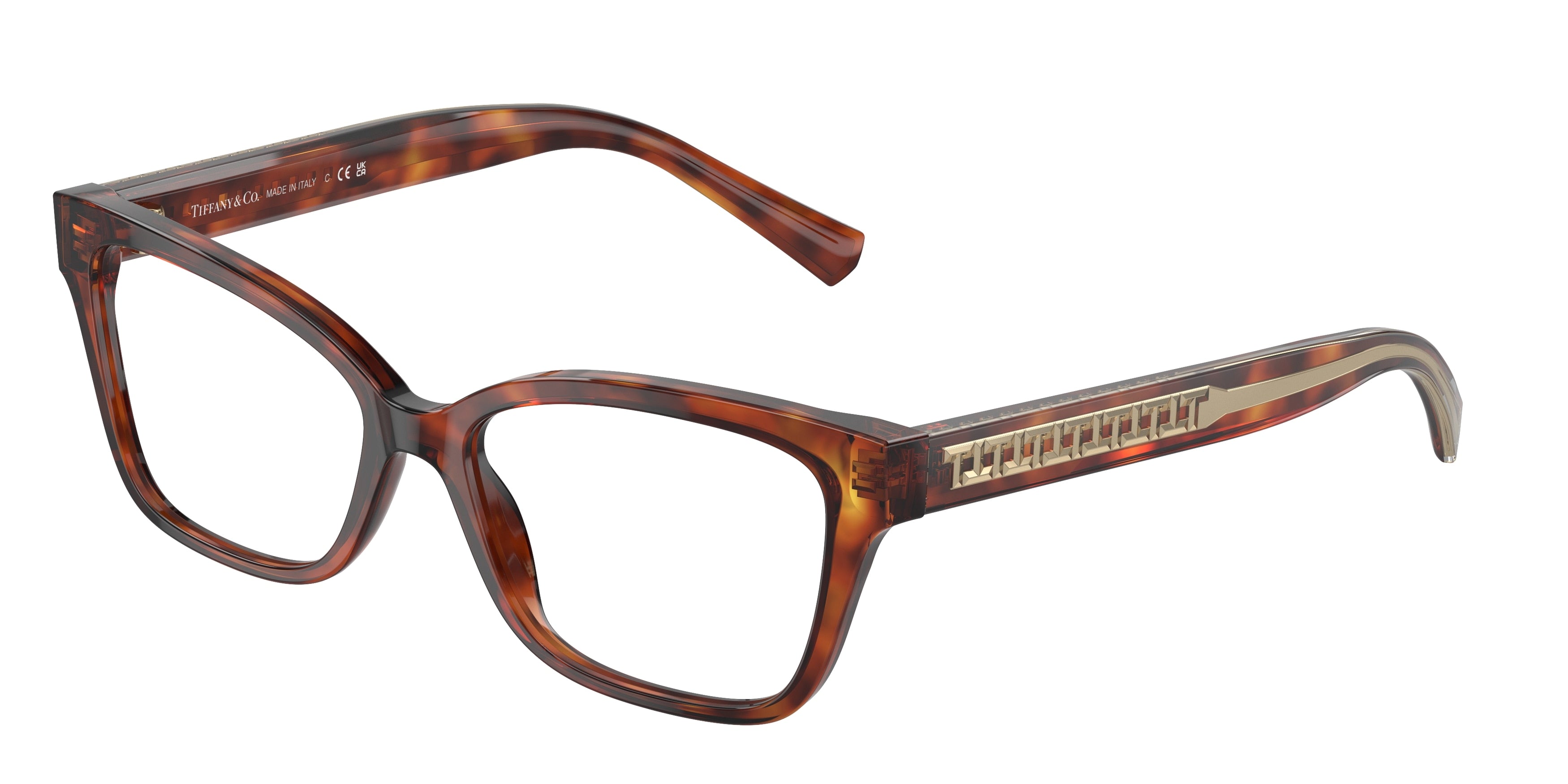 Tiffany TF2249 Butterfly Eyeglasses  8002-Havana 54-140-16 - Color Map Tortoise