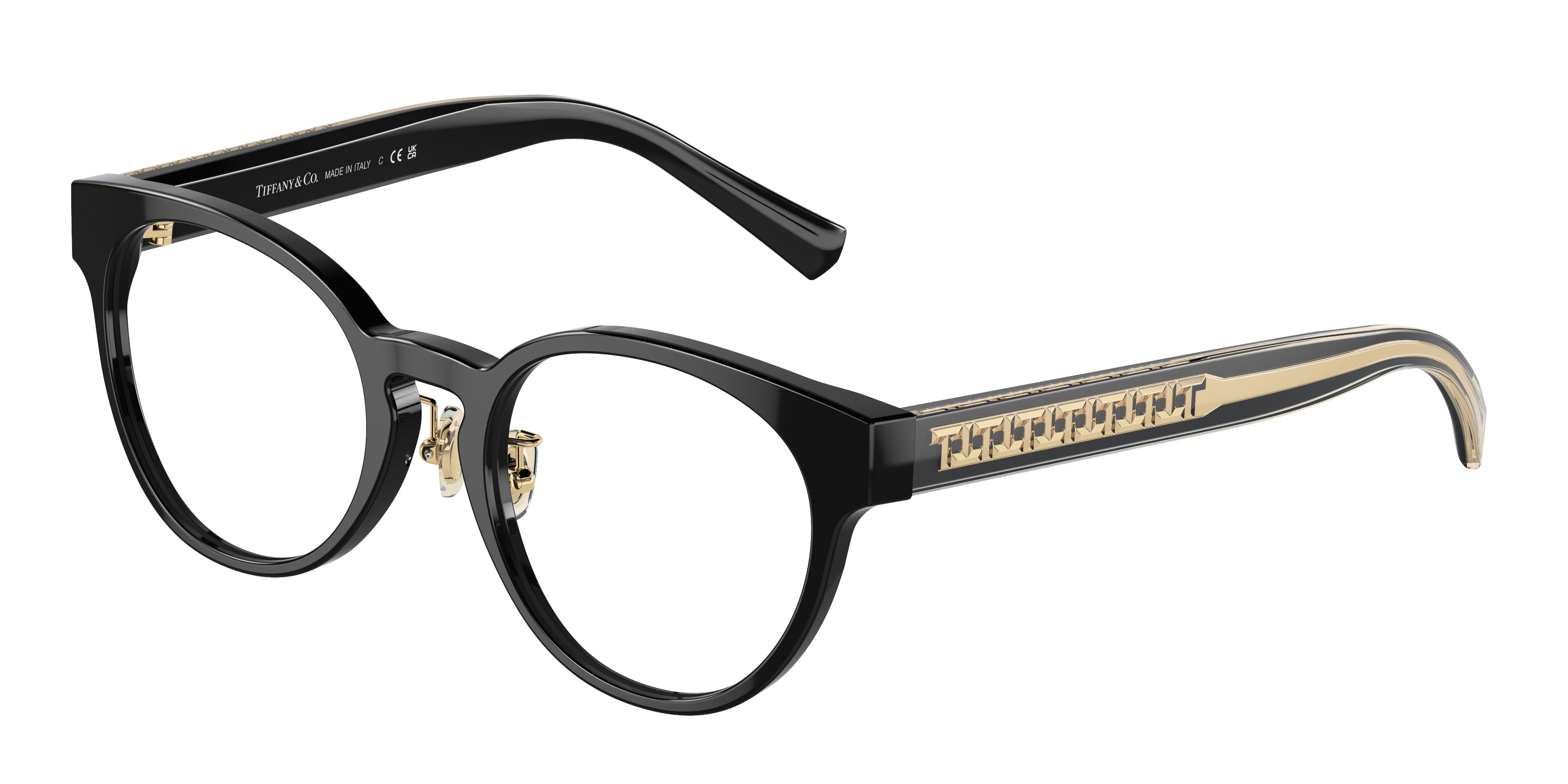 Tiffany TF2250F Phantos Eyeglasses  8001-Black 50-140-19 - Color Map Black