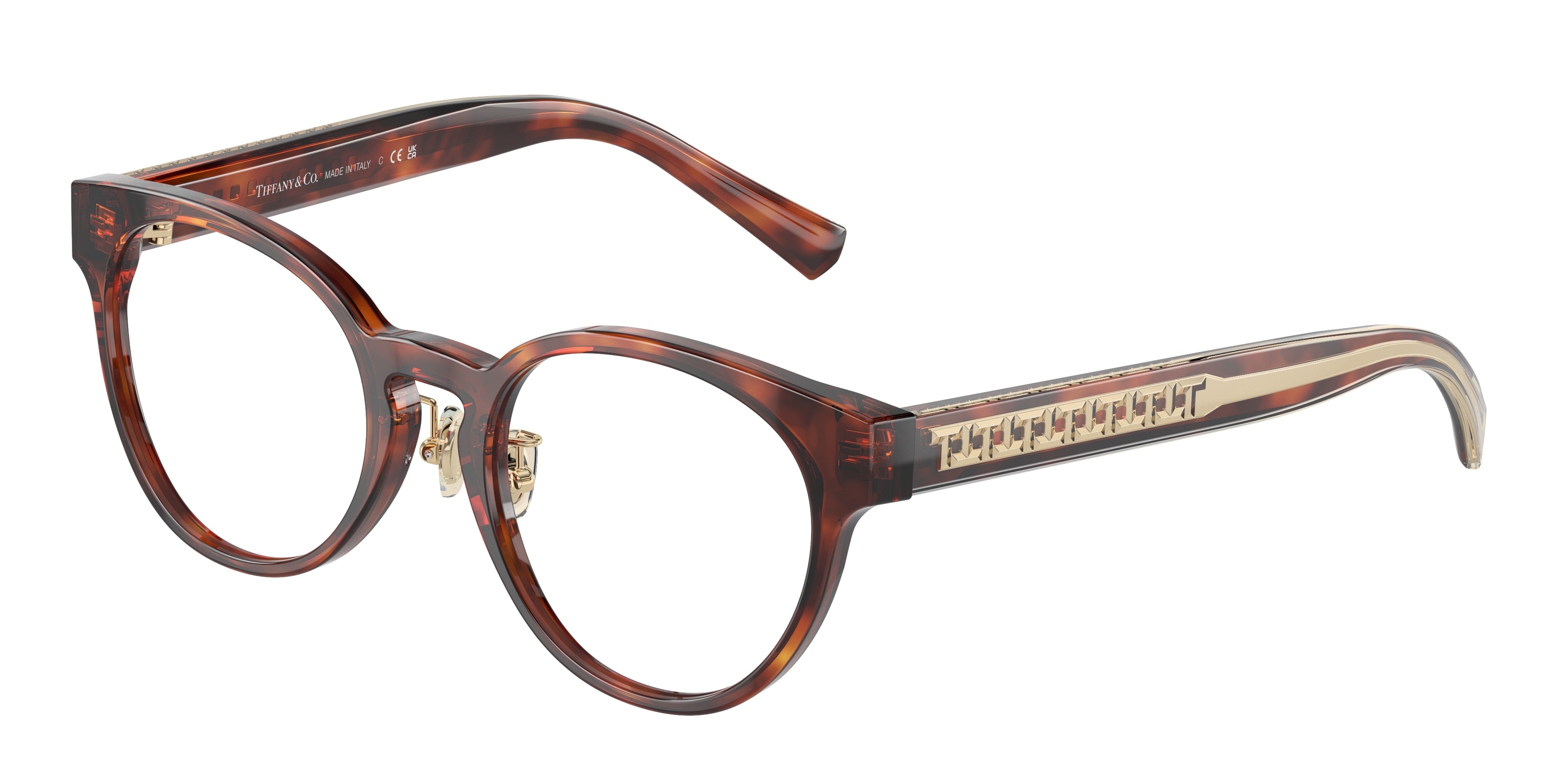 Tiffany TF2250F Phantos Eyeglasses  8002-Havana 50-140-19 - Color Map Tortoise