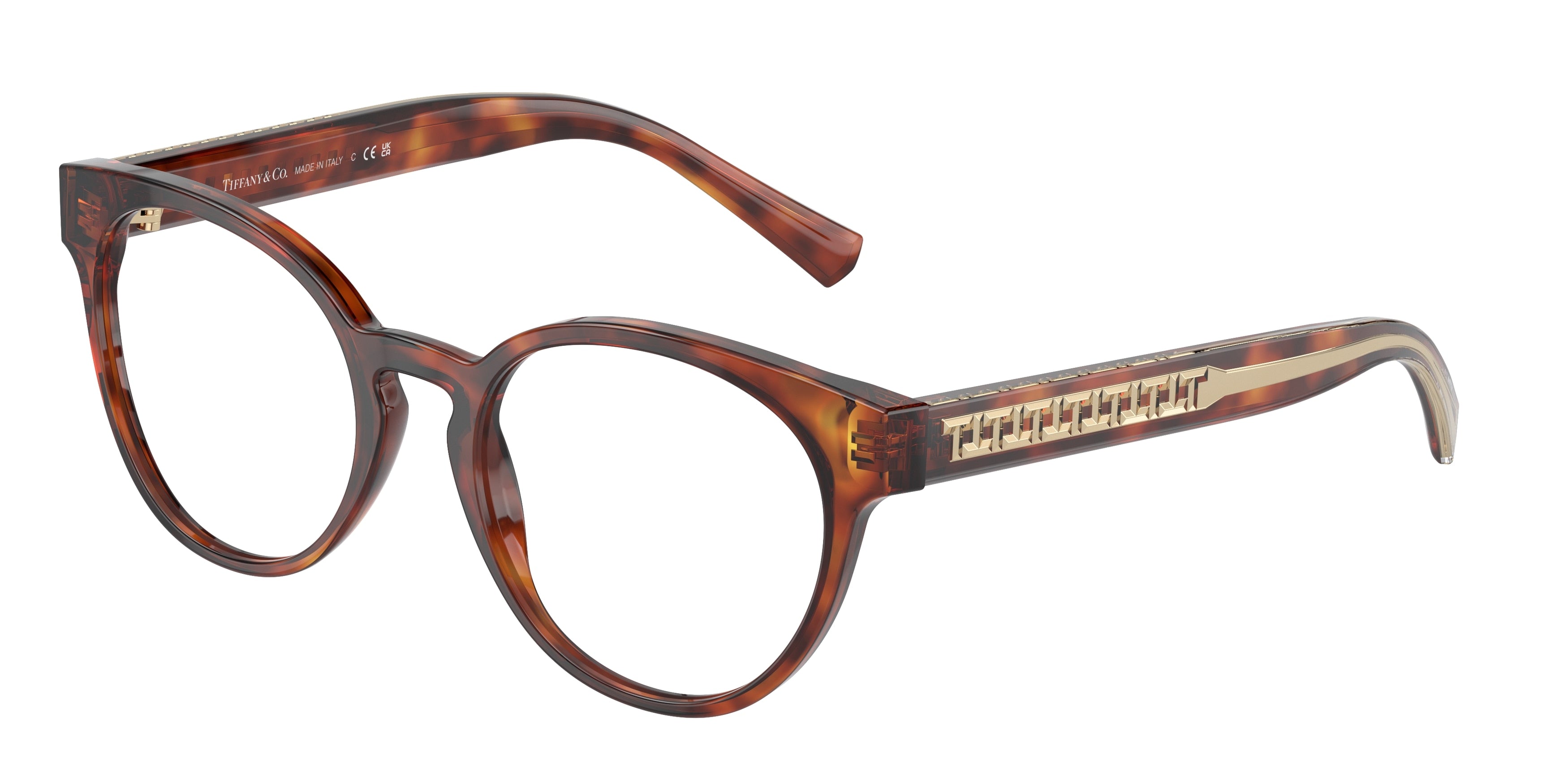 Tiffany TF2250 Phantos Eyeglasses  8002-Havana 52-140-19 - Color Map Tortoise