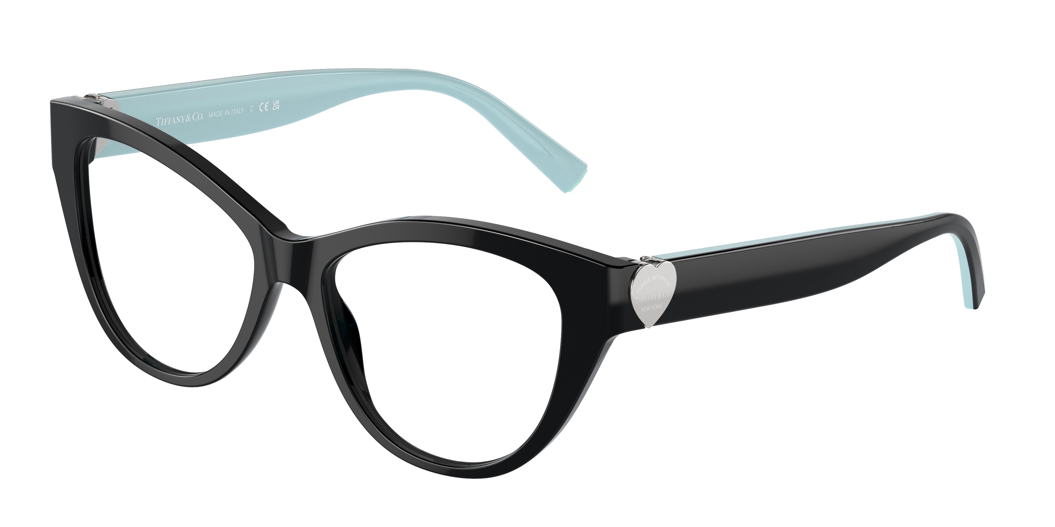 Tiffany TF2251F Cat Eye Eyeglasses  8406-Black 51-140-16 - Color Map Black