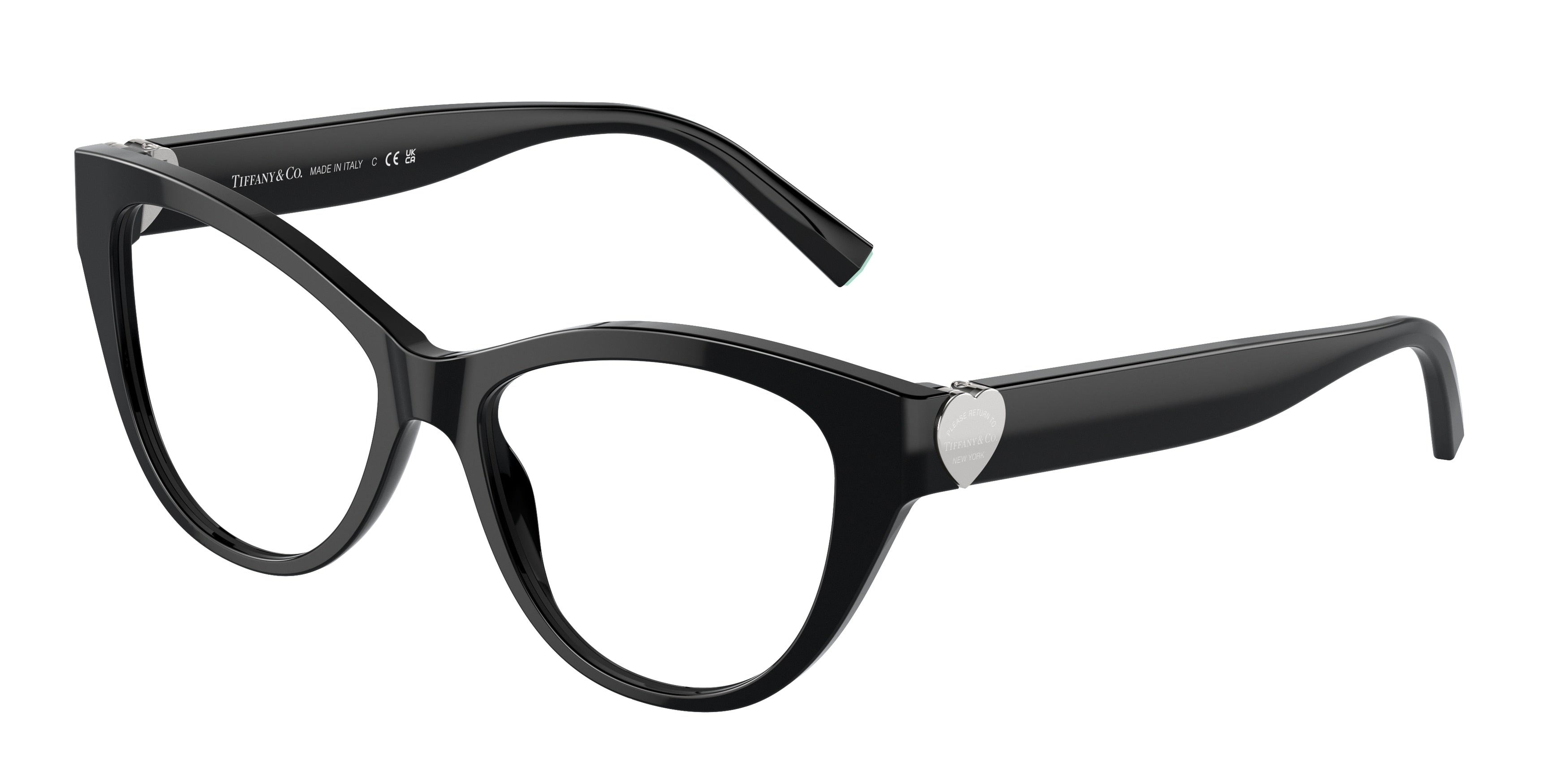 Tiffany TF2251 Cat Eye Eyeglasses  8001-Black 53-140-16 - Color Map Black