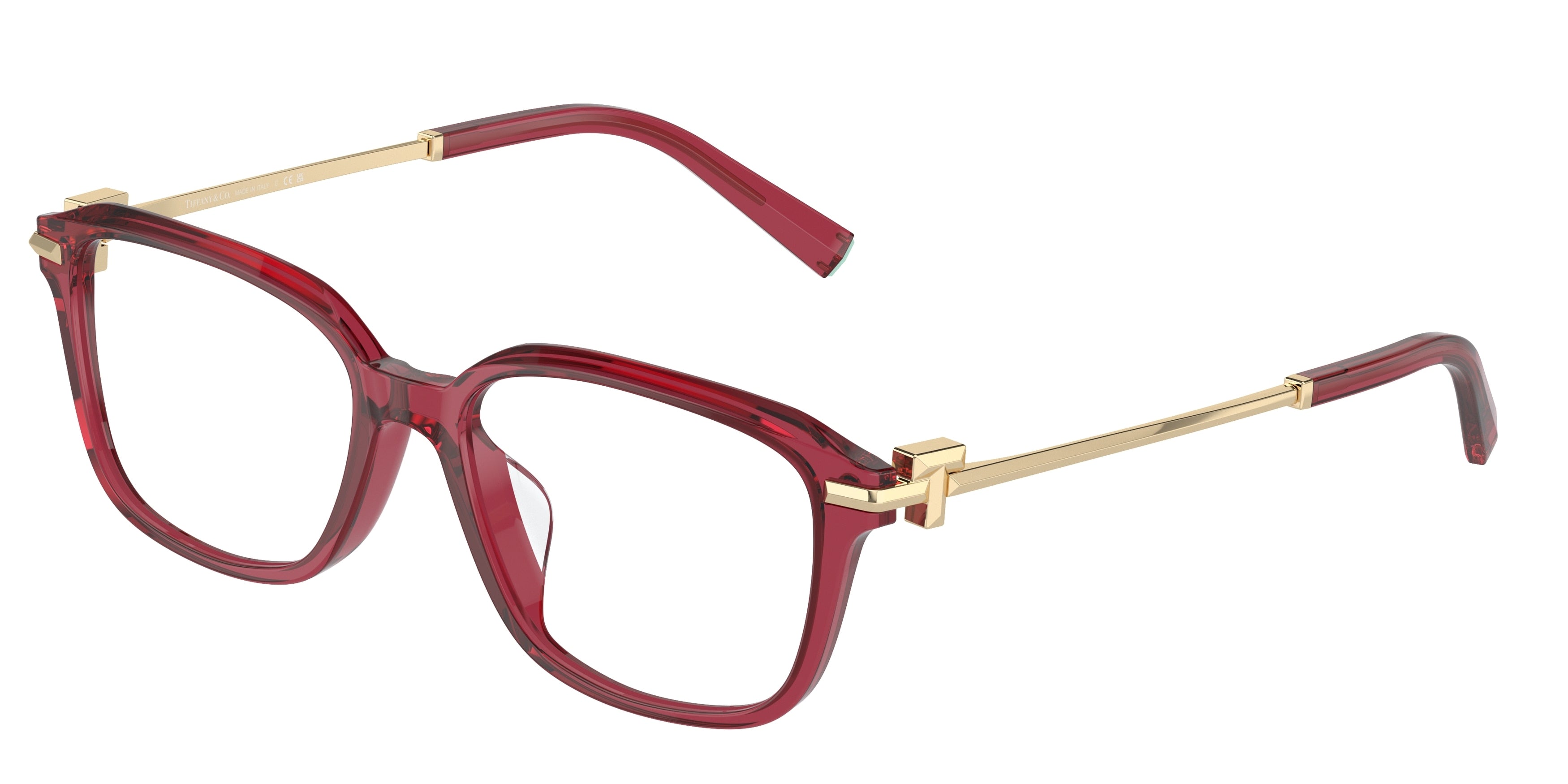 Tiffany TF2253D Pillow Eyeglasses  8419-Crystal Burgundy 54-145-17 - Color Map Red