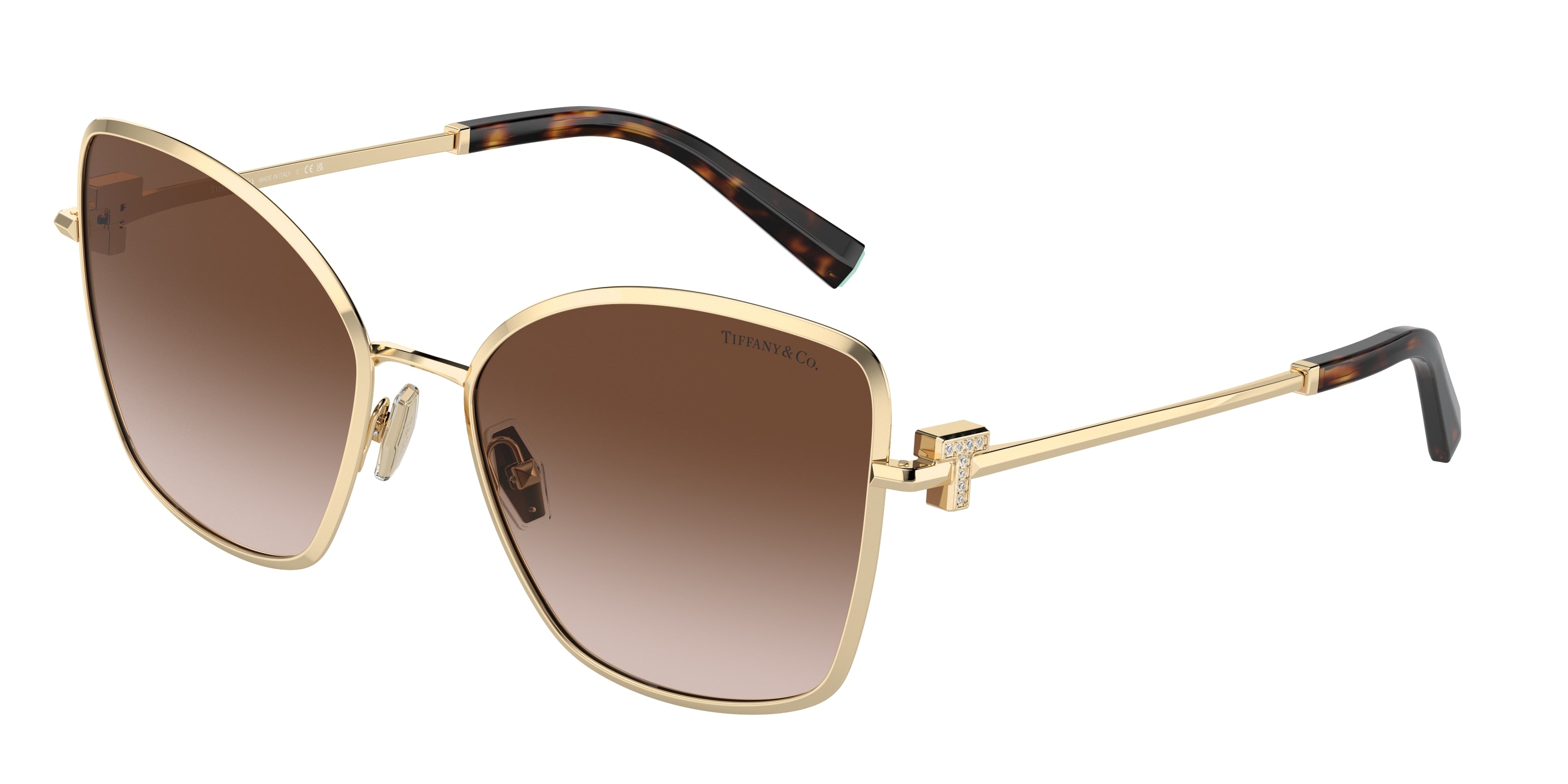 Tiffany TF3102B Butterfly Sunglasses  61893B-Pale Gold 58-140-18 - Color Map Gold