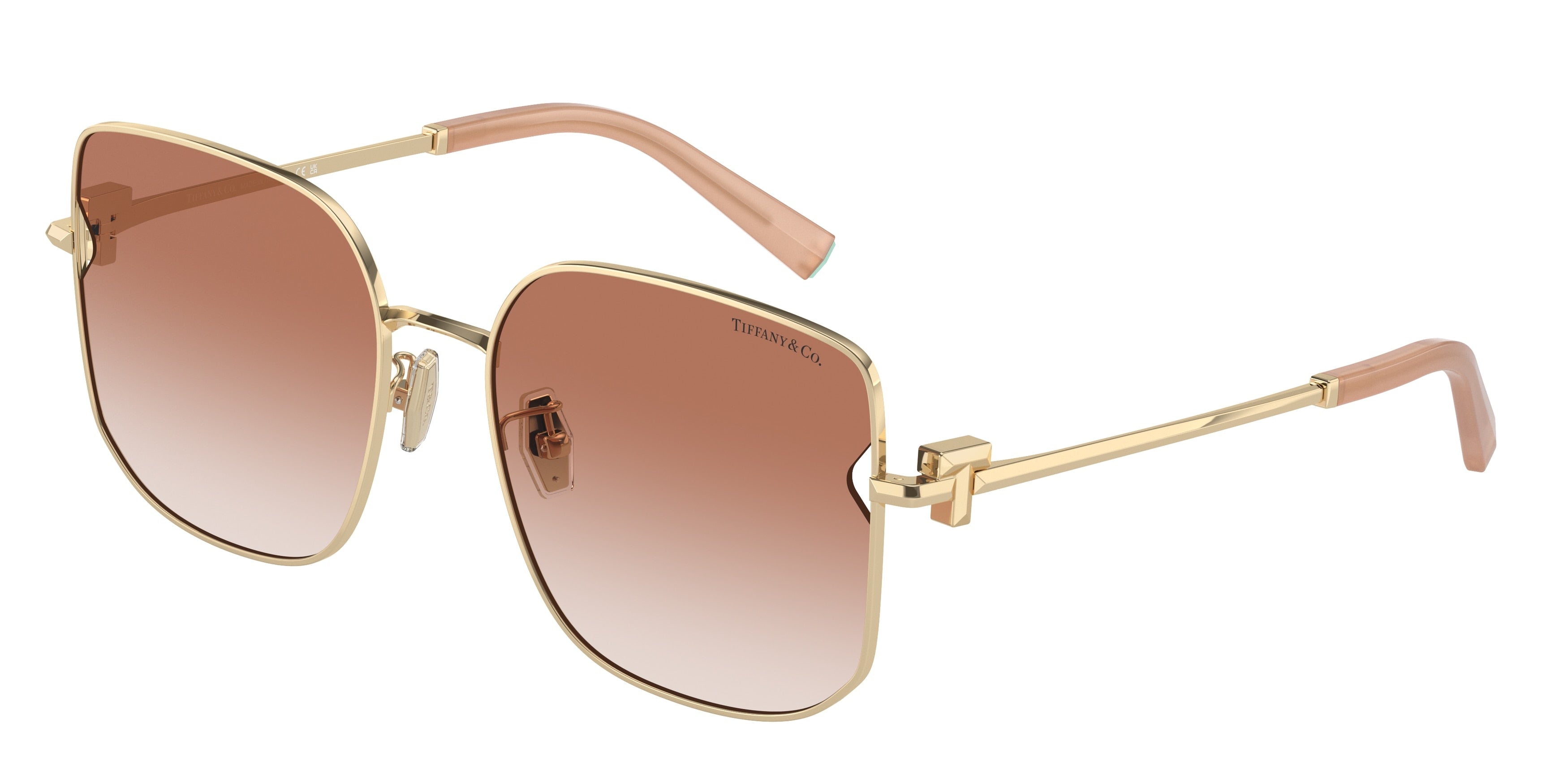 Tiffany TF3105D Square Sunglasses  616113-Pale Gold 58-140-18 - Color Map Gold