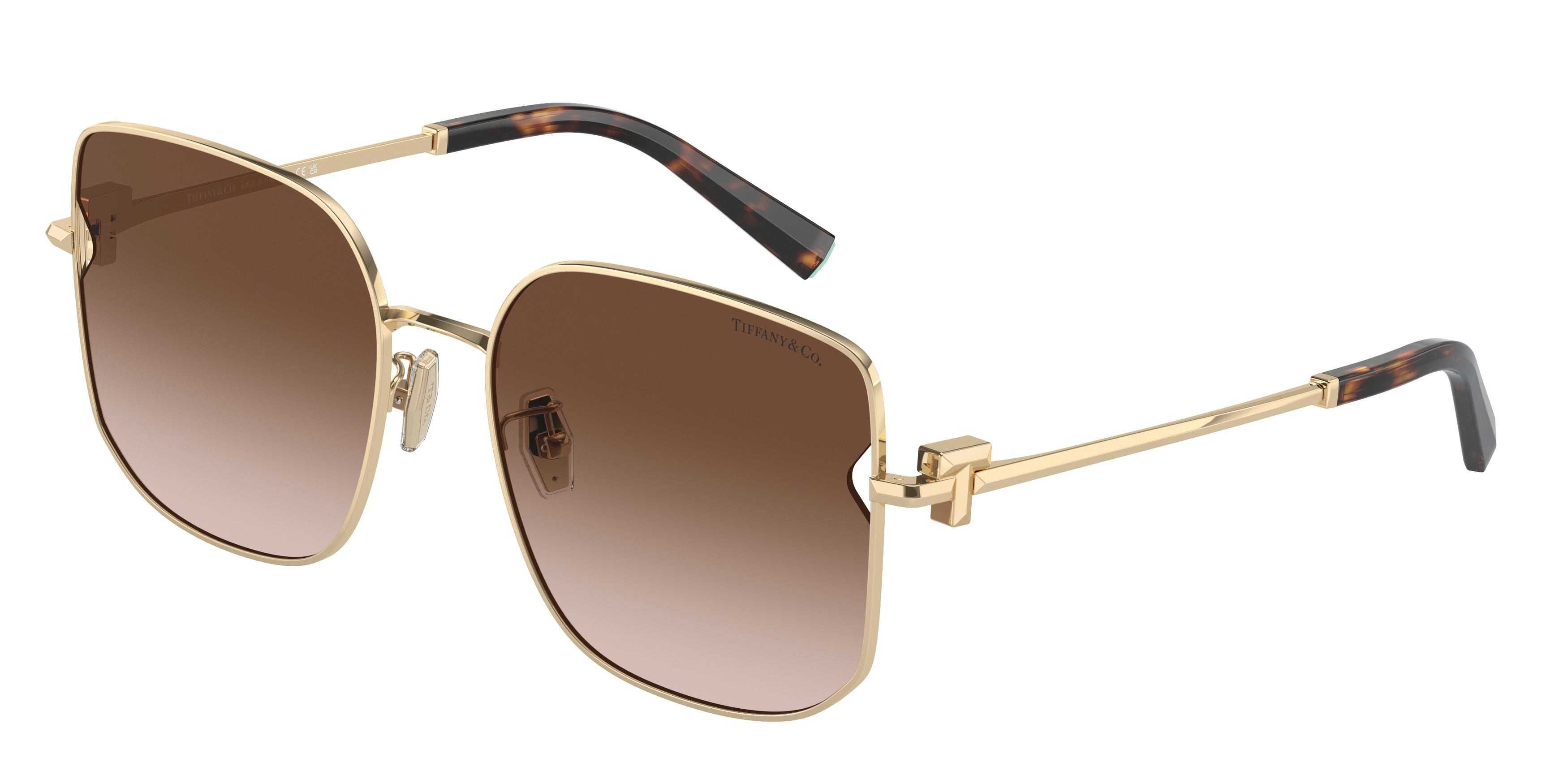 Tiffany TF3105D Square Sunglasses  61893B-Pale Gold 58-140-18 - Color Map Gold