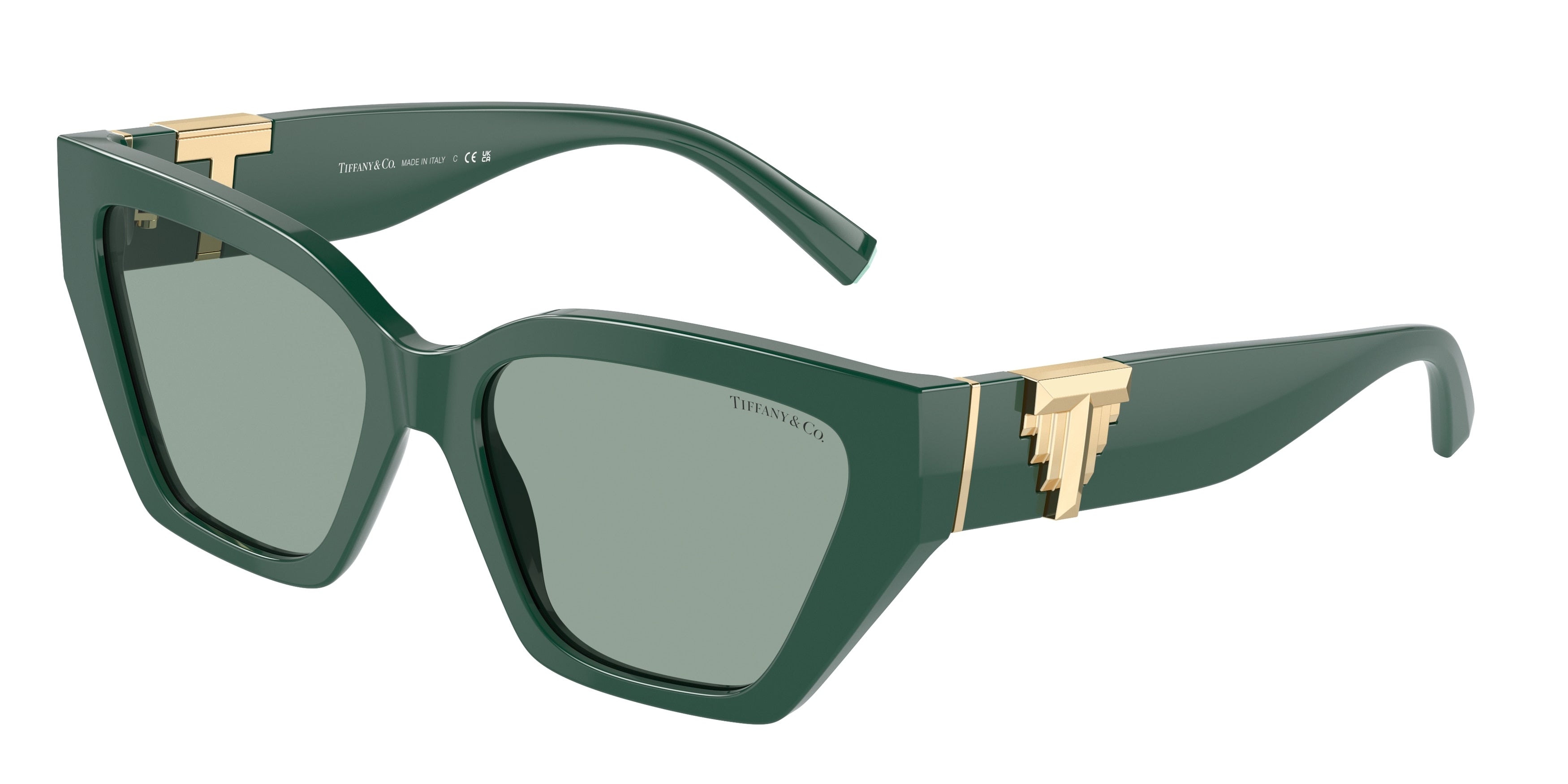 Tiffany TF4218F Cat Eye Sunglasses  840882-Green 55-140-17 - Color Map Green