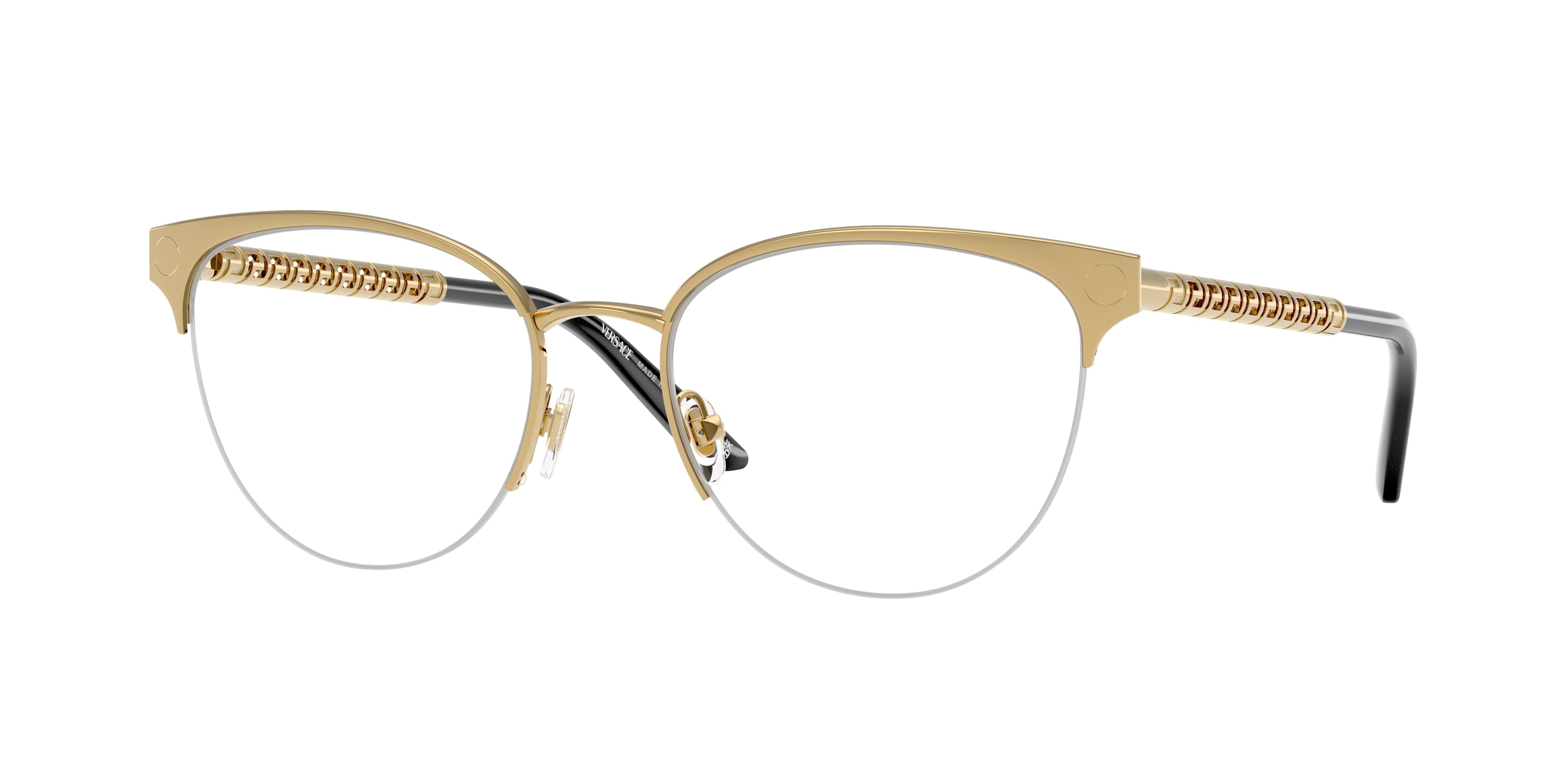 Versace VE1297 Cat Eye Eyeglasses  1002-Gold 53-140-18 - Color Map Gold