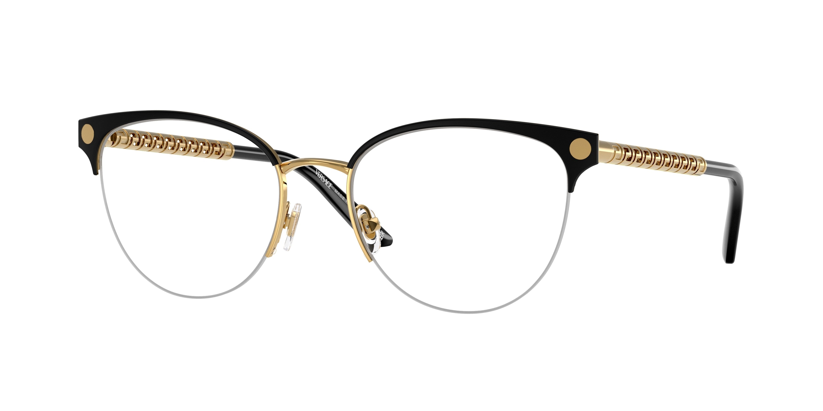 Versace VE1297 Cat Eye Eyeglasses  1516-Gold/Matte Black 53-140-18 - Color Map Gold