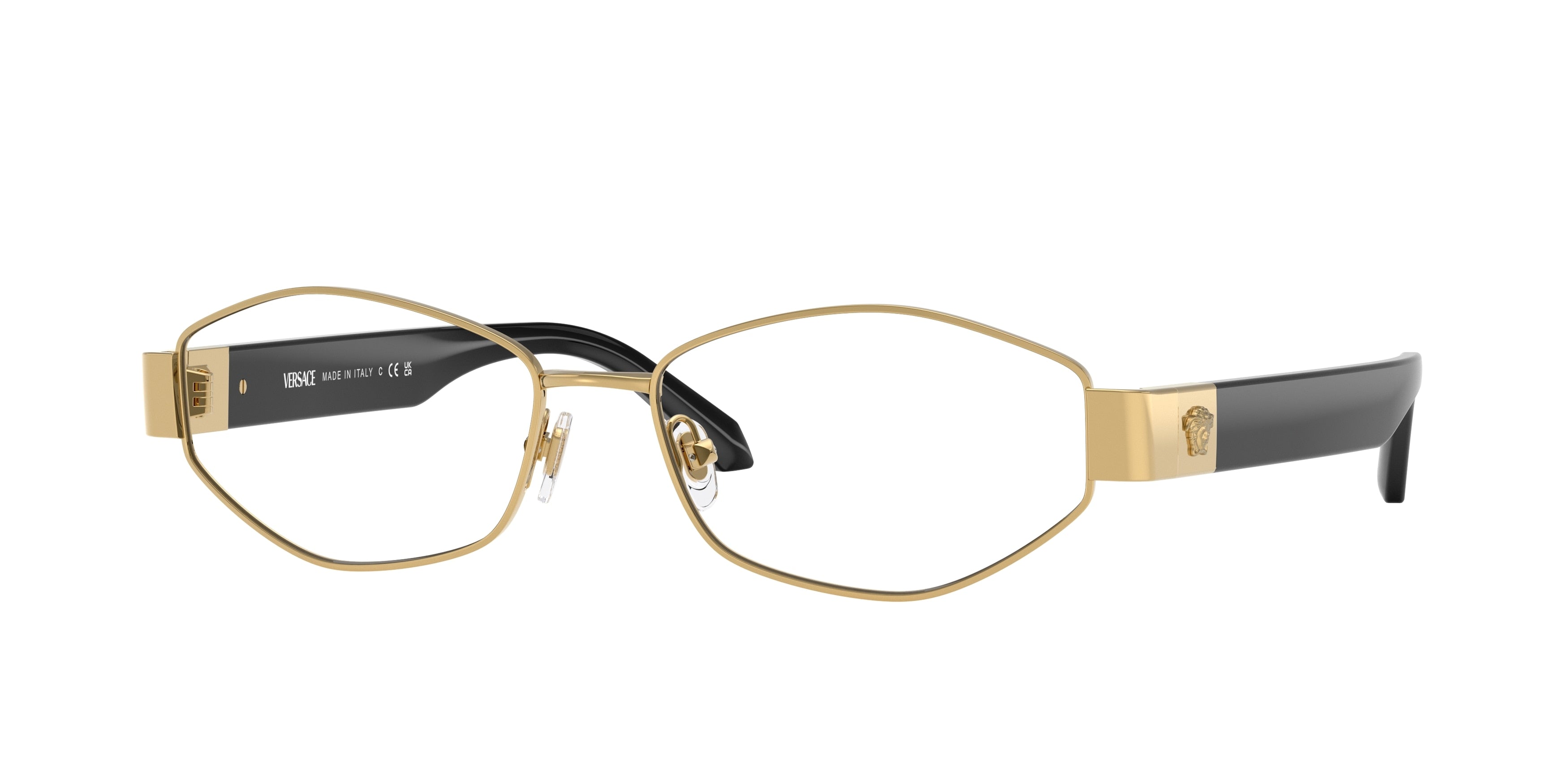 Versace VE1298 Irregular Eyeglasses  1002-Gold 55-140-16 - Color Map Gold