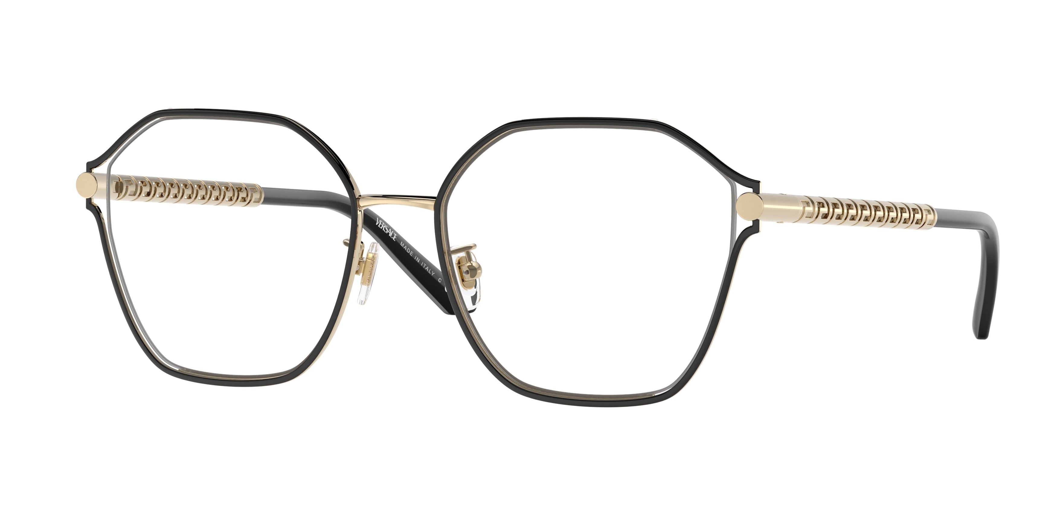 Versace VE1299D Irregular Eyeglasses  1425-Pale Gold 55-145-18 - Color Map Gold