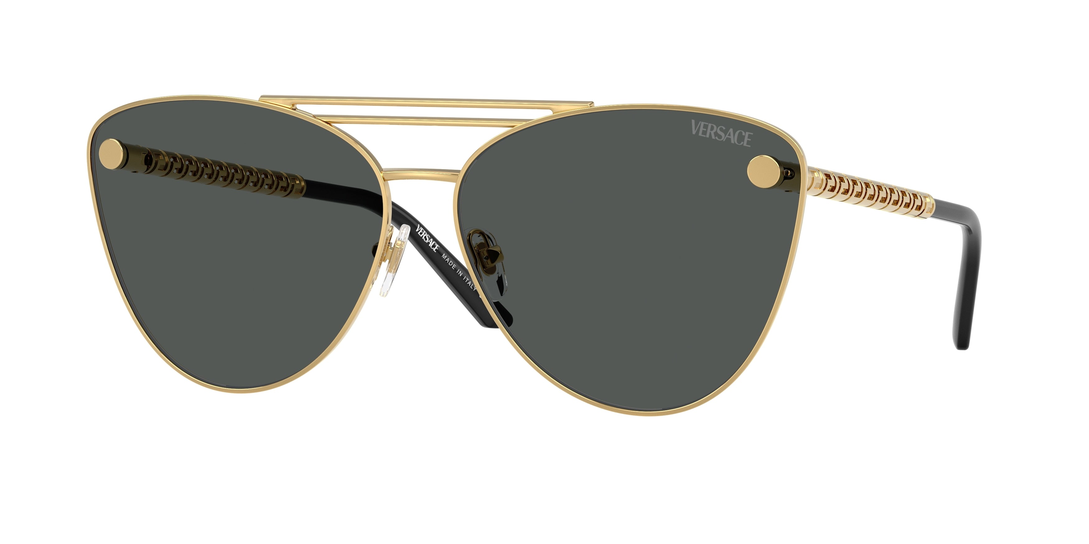 Versace VE2267 Cat Eye Sunglasses  100287-Gold 64-140-14 - Color Map Gold