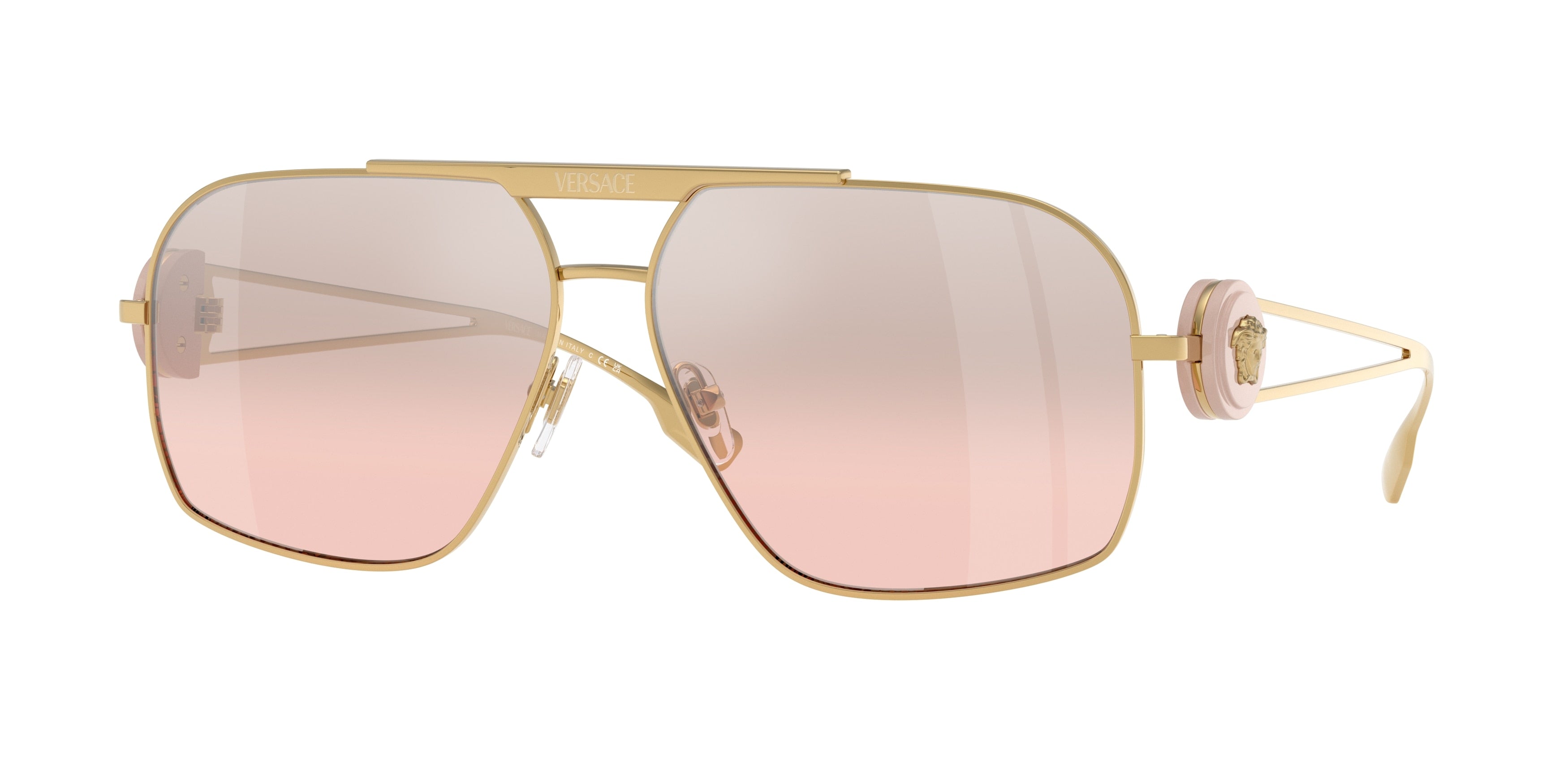 Versace VE2269 Irregular Sunglasses  10027E-Gold 62-130-13 - Color Map Gold